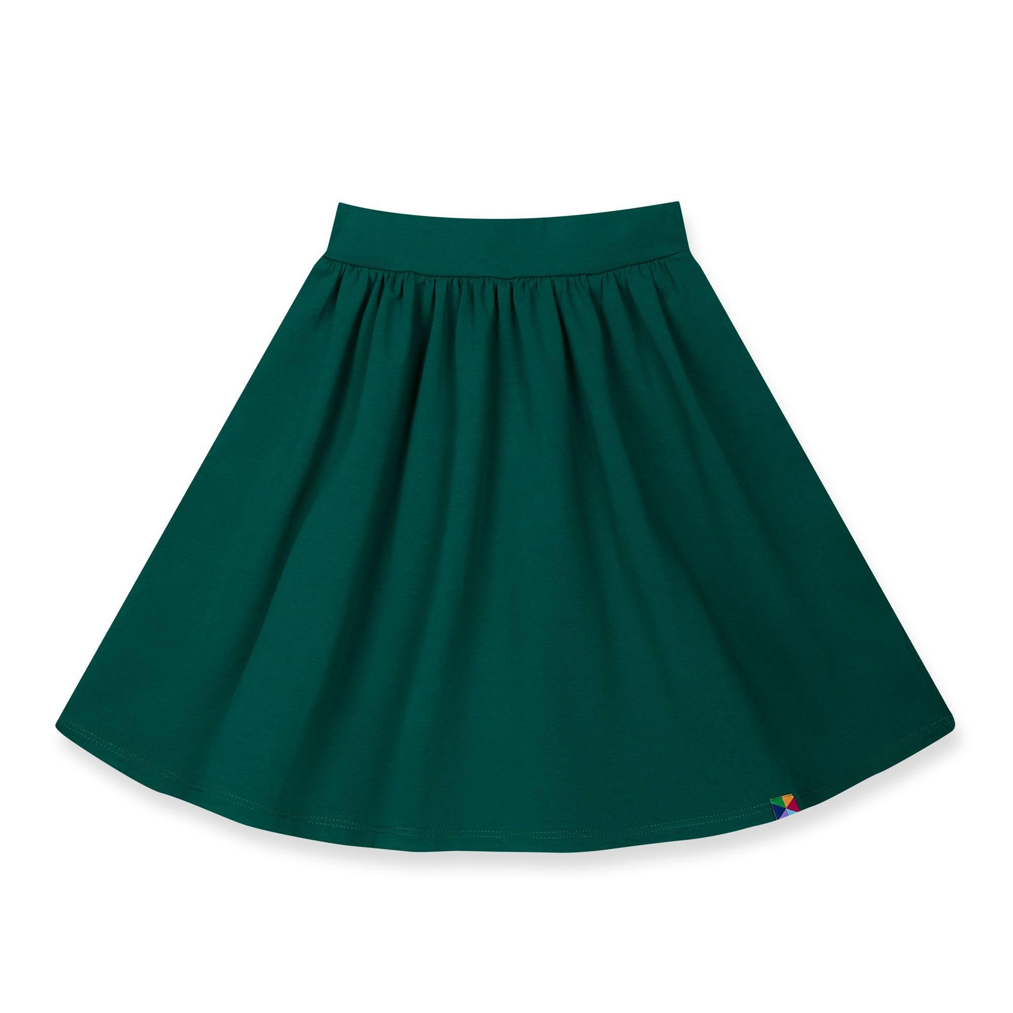 Bottle-green midi skirt with pockets Junior