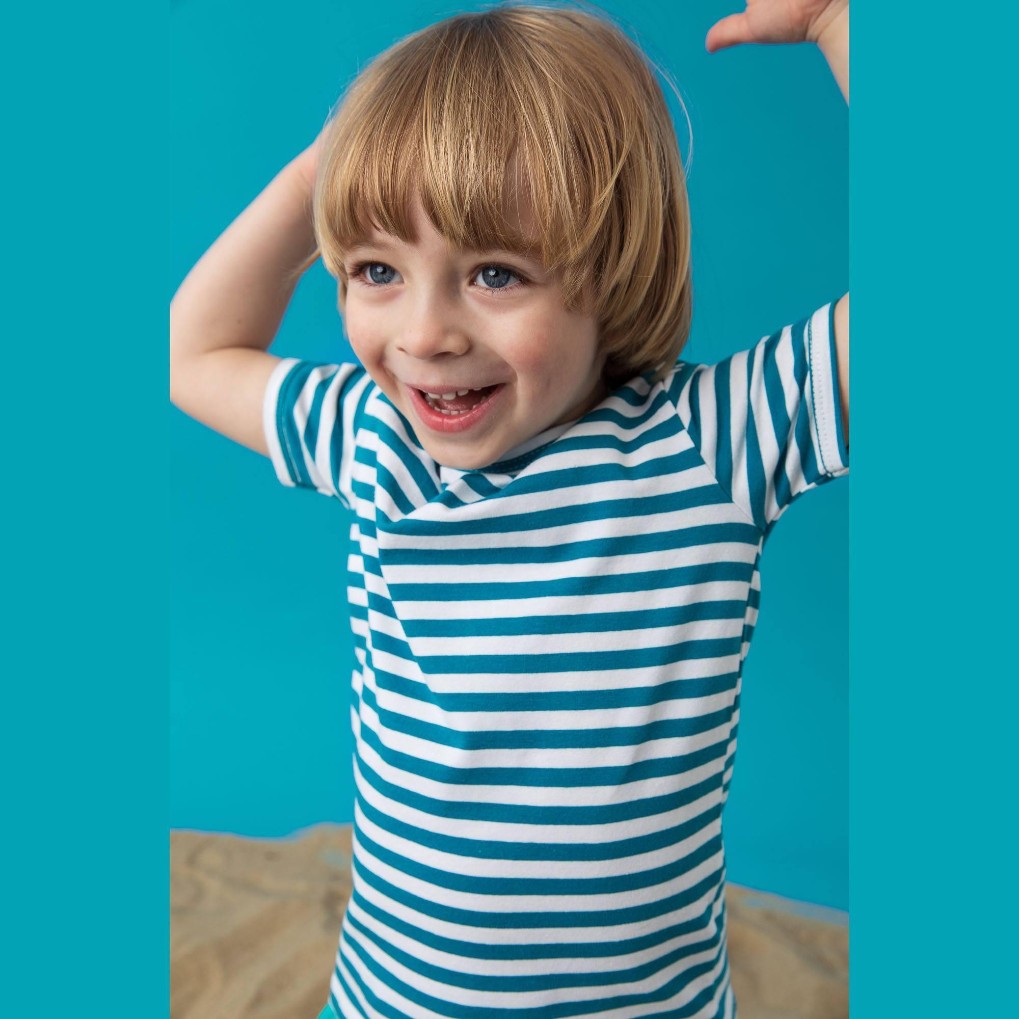 Turquoise stripes T-shirt