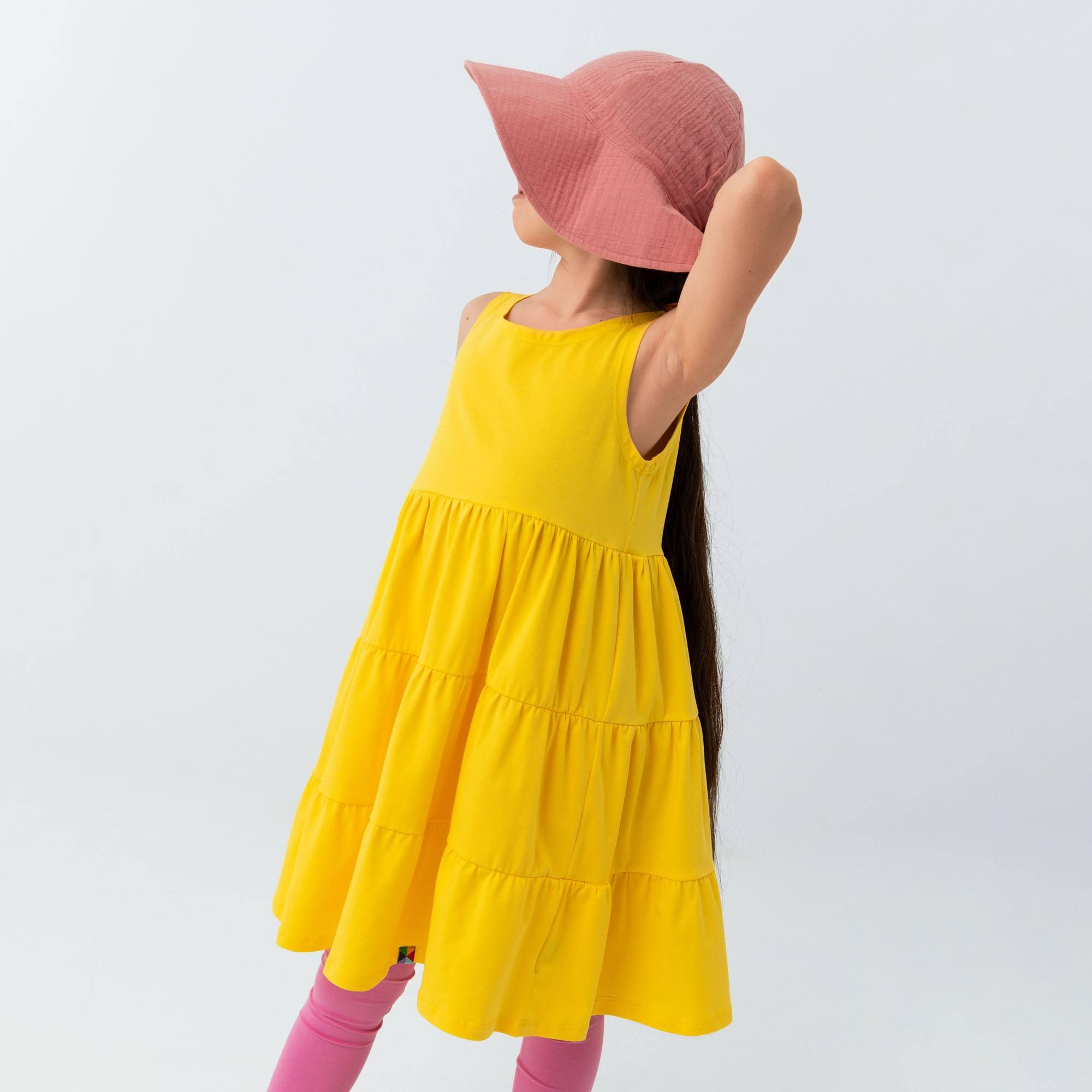 Pink muslin brimmed hat