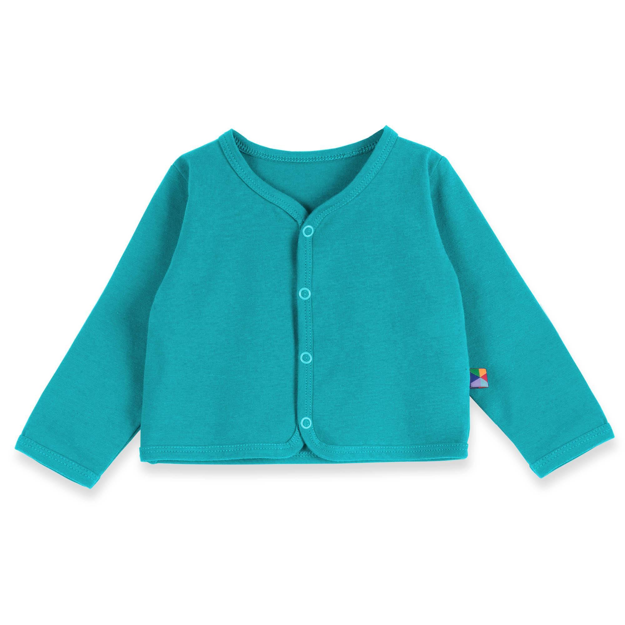 Turquoise button-front cardigan