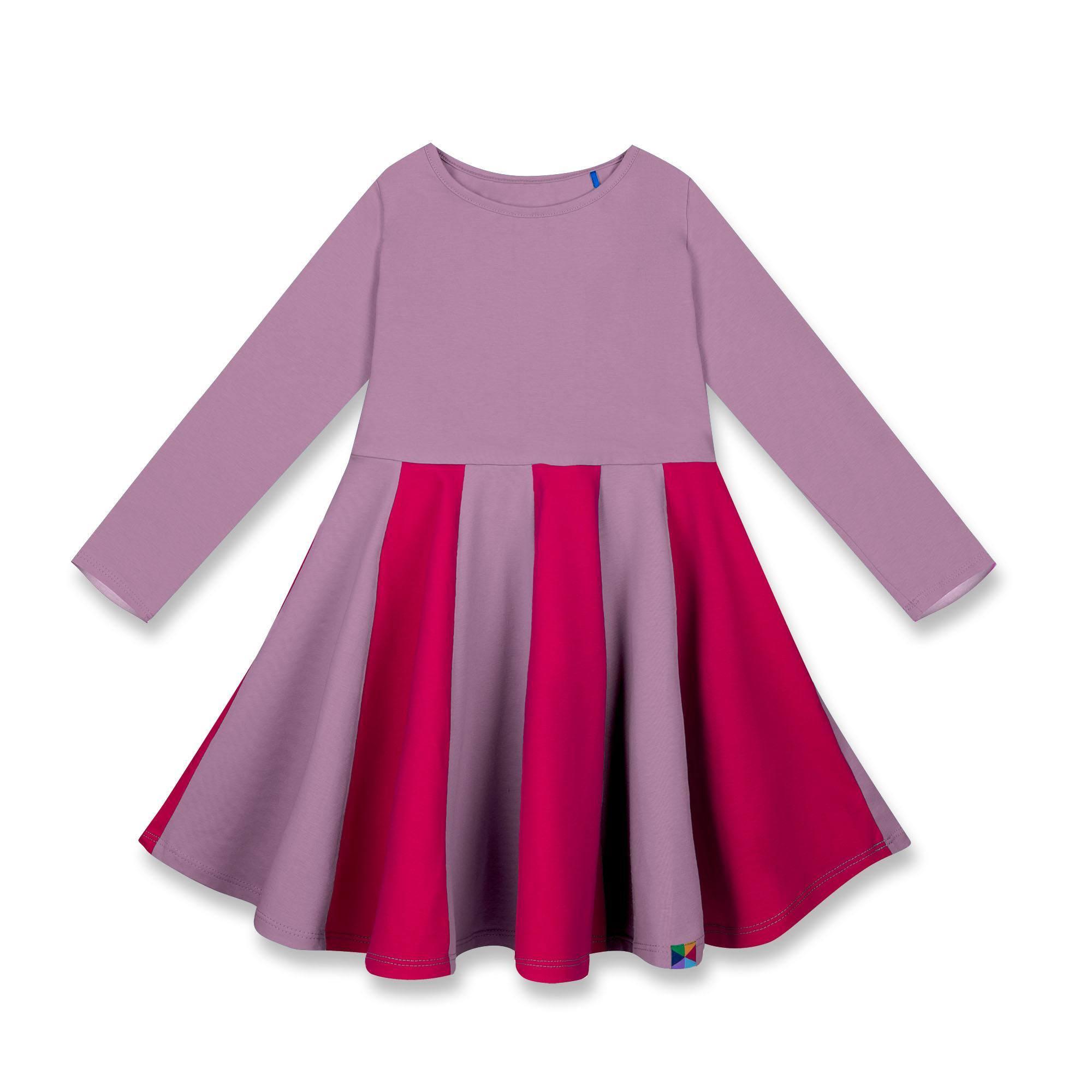 Light violet - pink two-tone frill dress