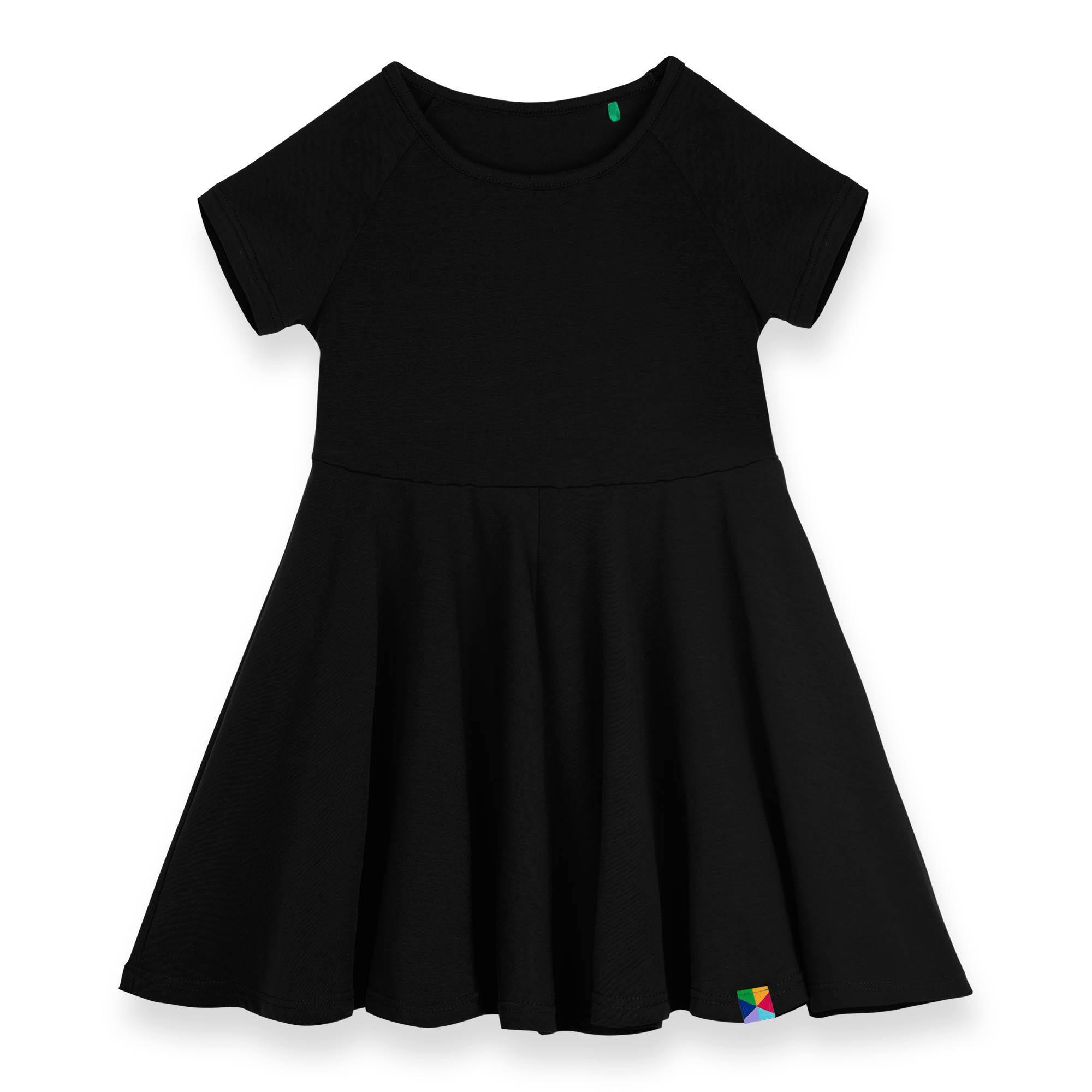 Black short sleeve dress