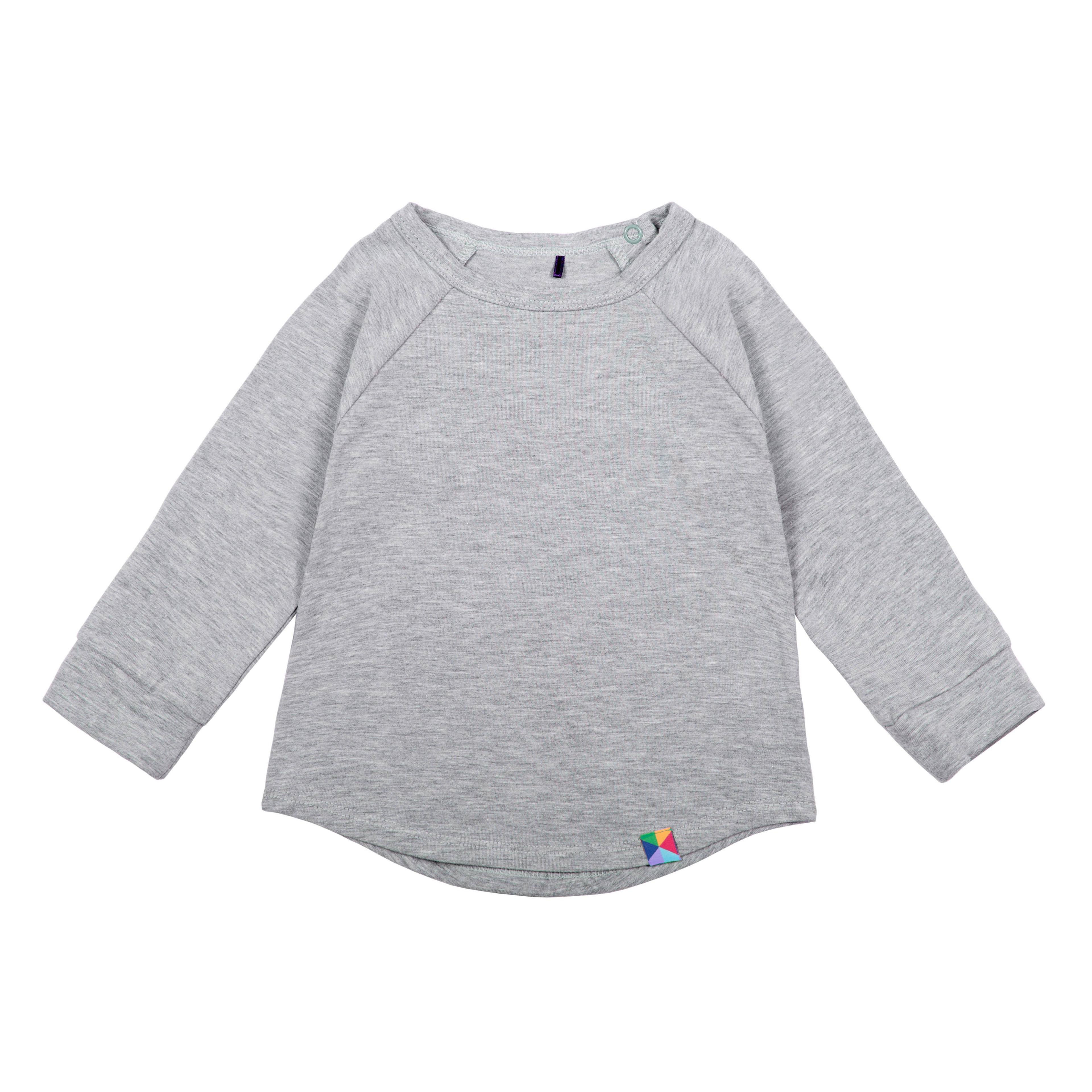 Grey melange longe sleeve shirt Baby