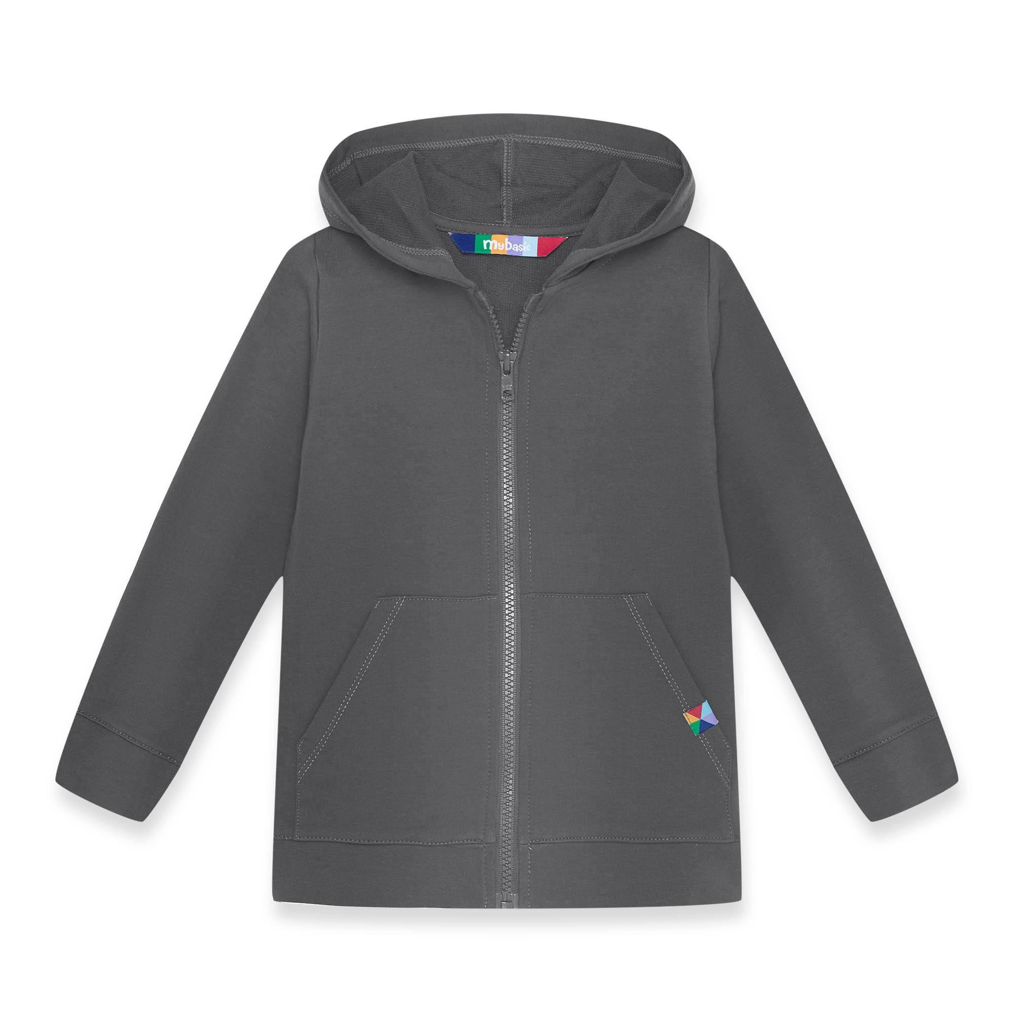 Graphite zip-up hoodie