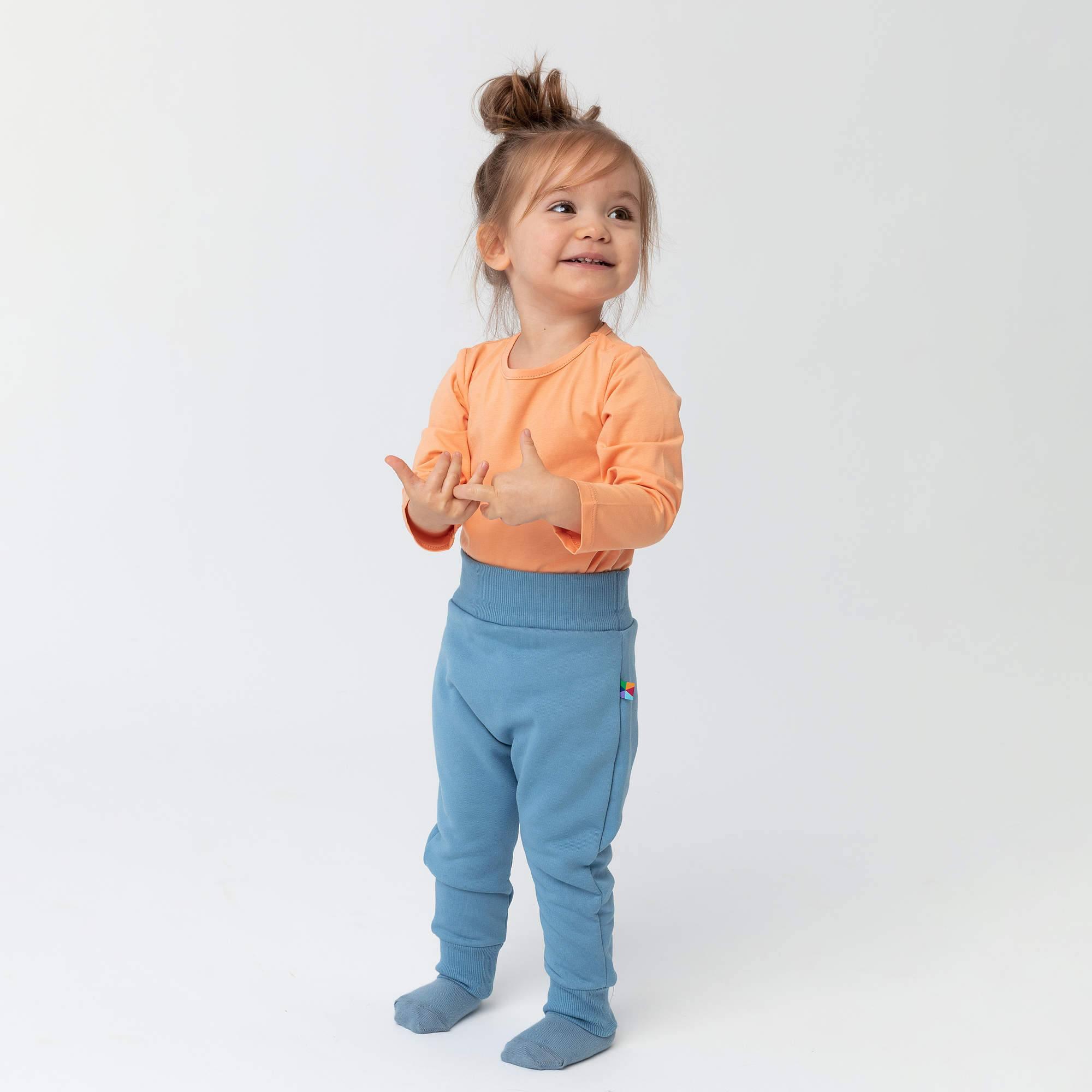 Sky blue fleece-lined joggers Baby