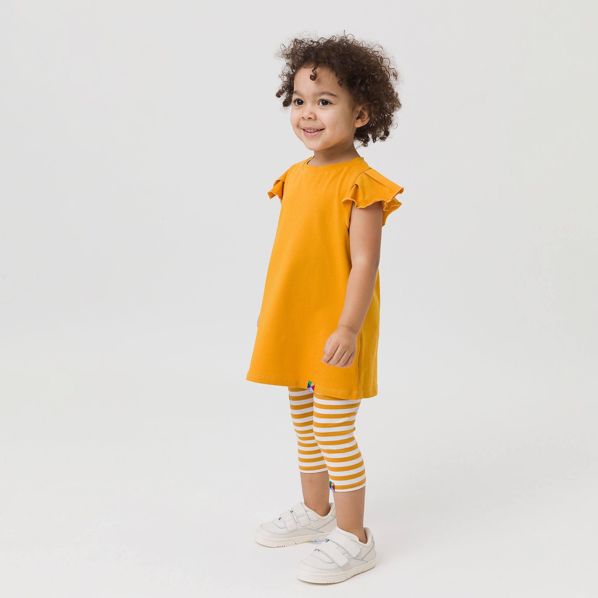 Mustard short butterfly sleeve tunic