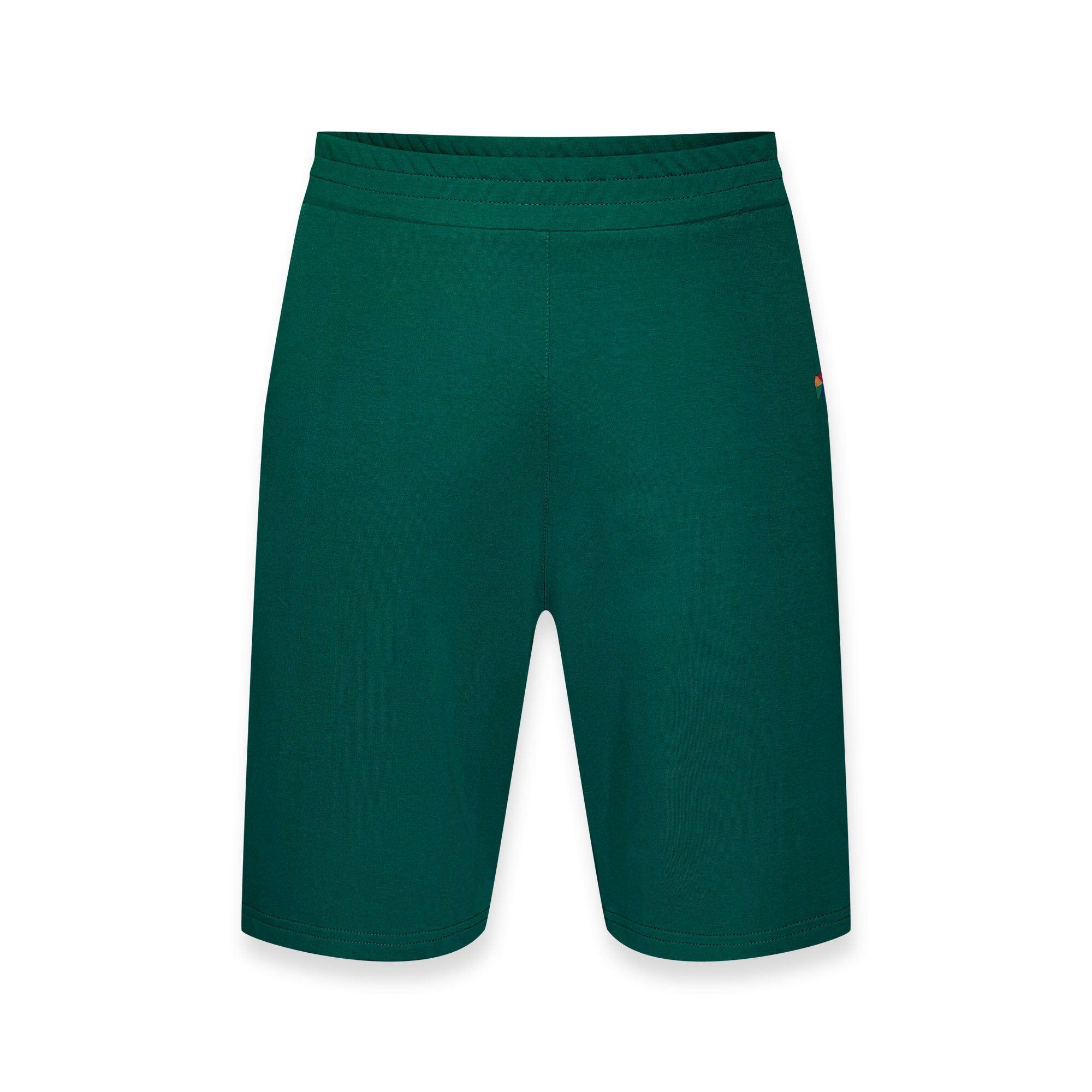 Bottle-green shorts Men