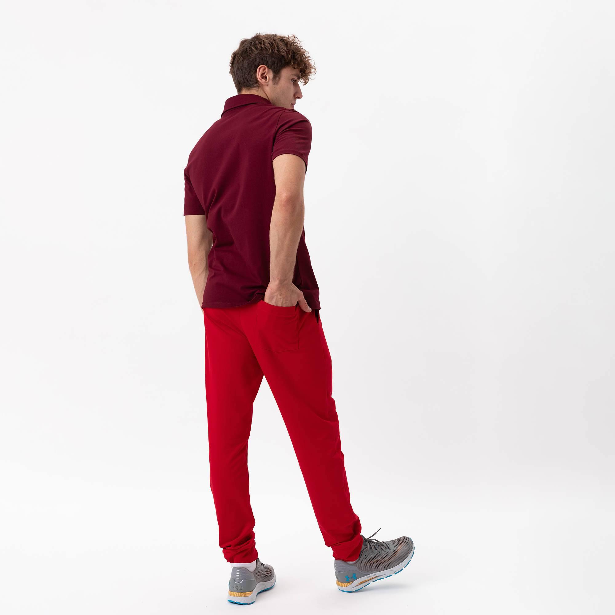 Burgundy polo shirt Men