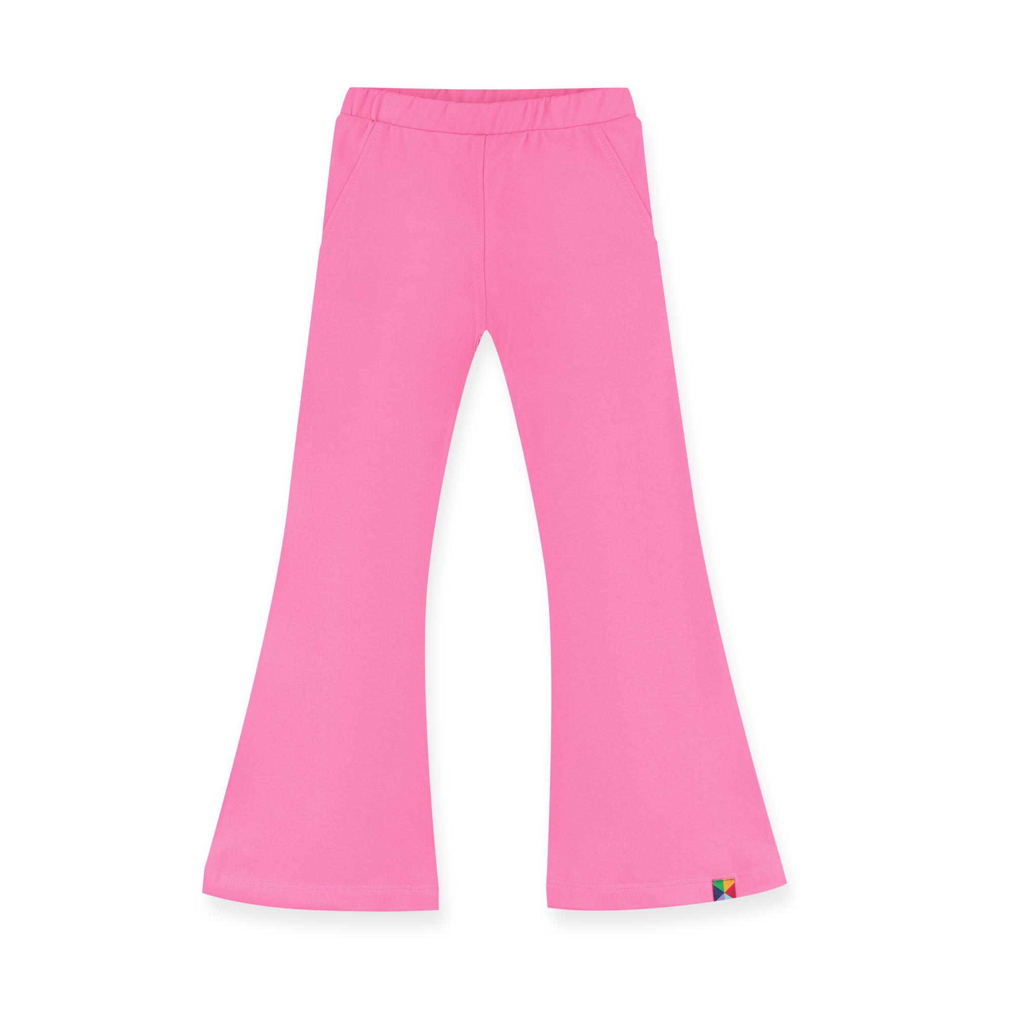 Pastel pink flared pants