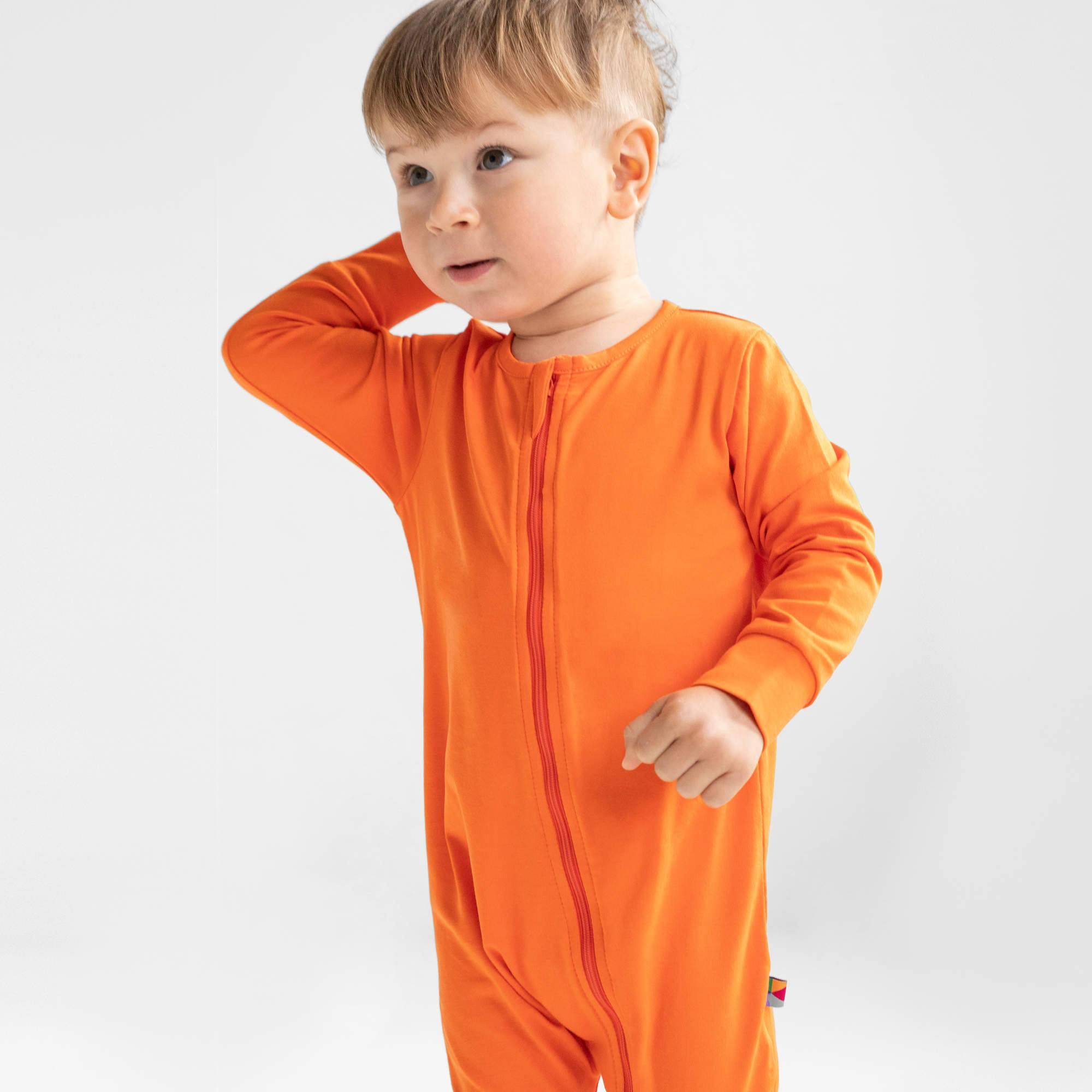 Orange romper suit