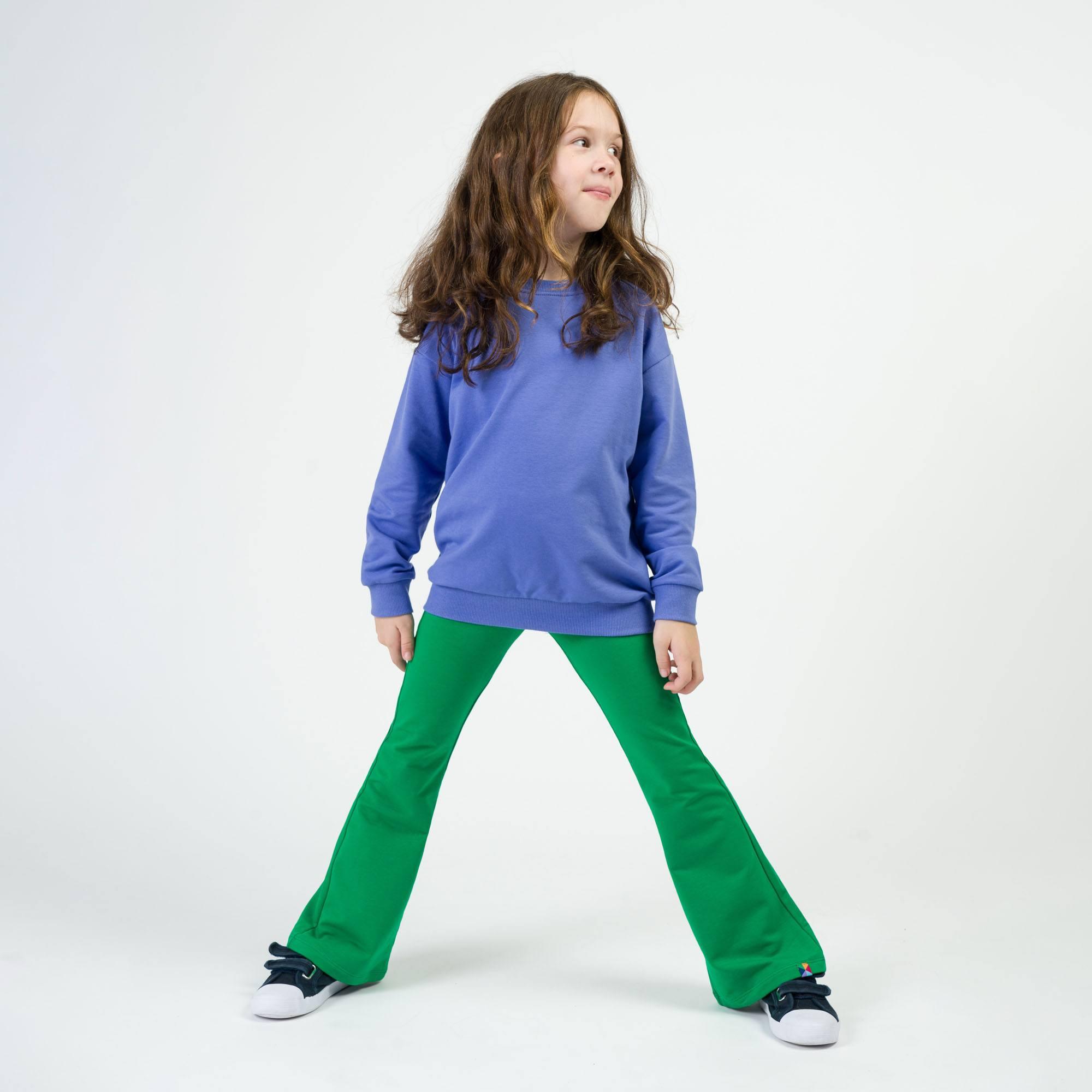 Green flared pants