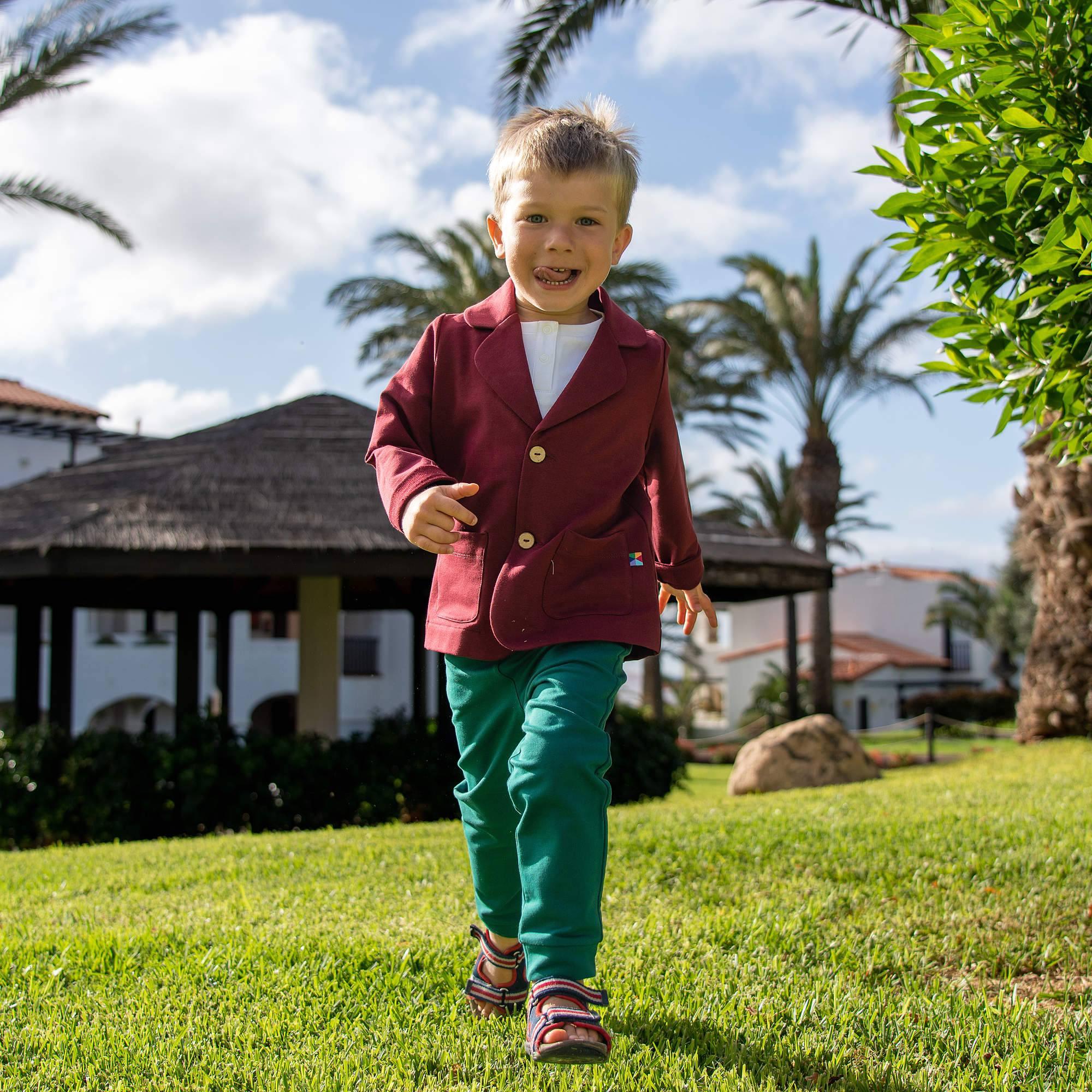 Burgundy blazer jacket