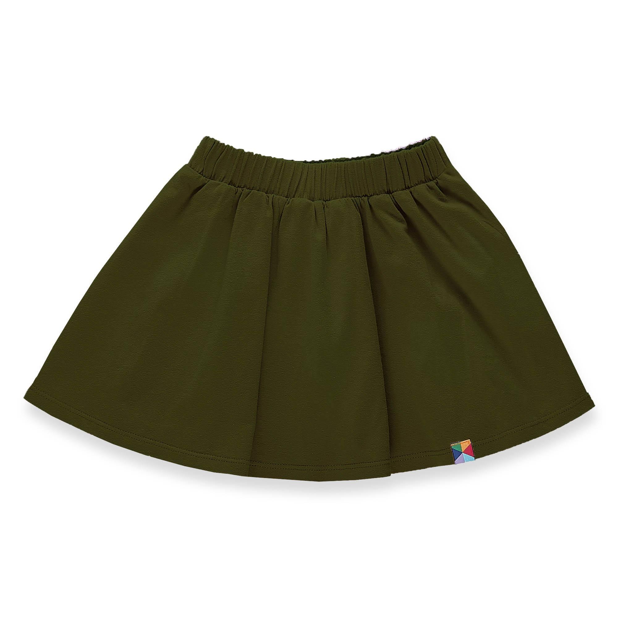 Khaki - mustard reversible skirt