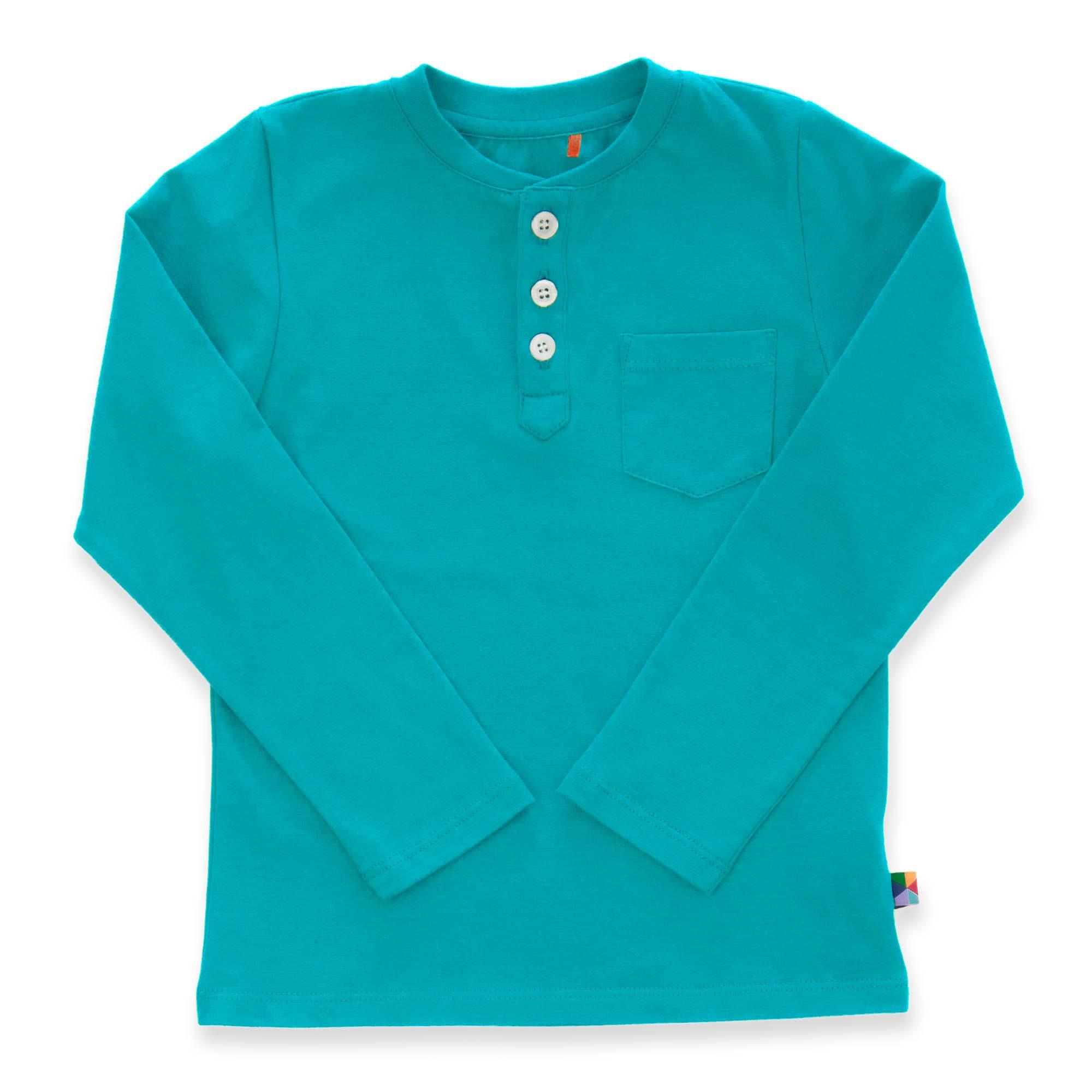 Turquoise henley longsleeve shirt