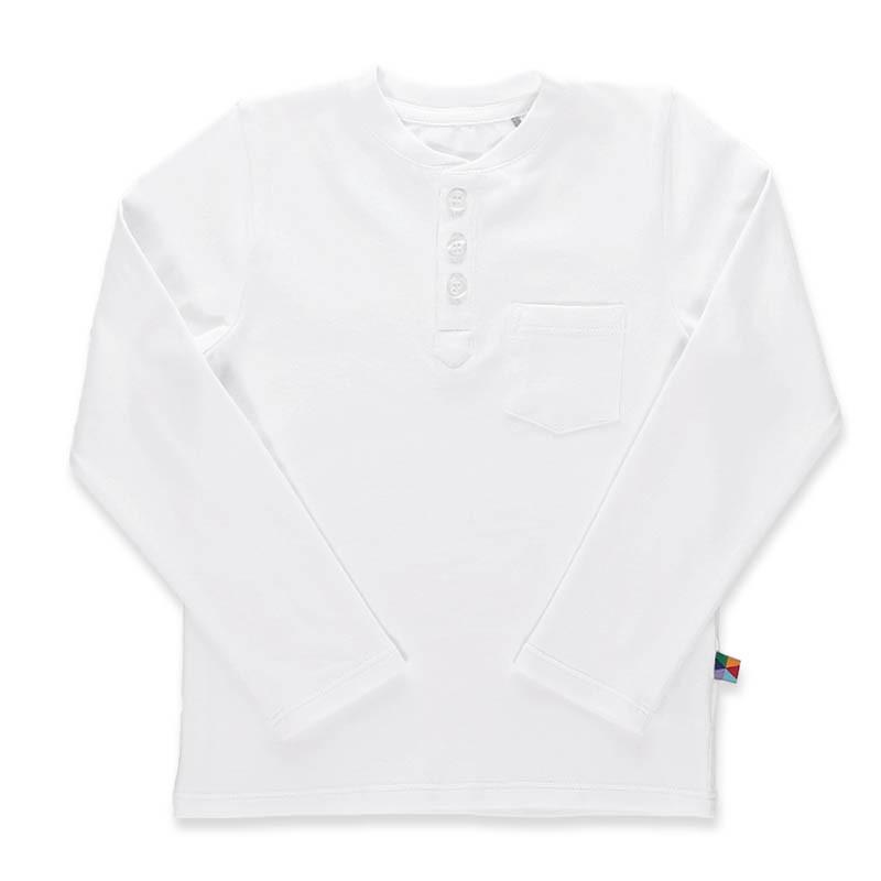 White henley longsleeve shirt