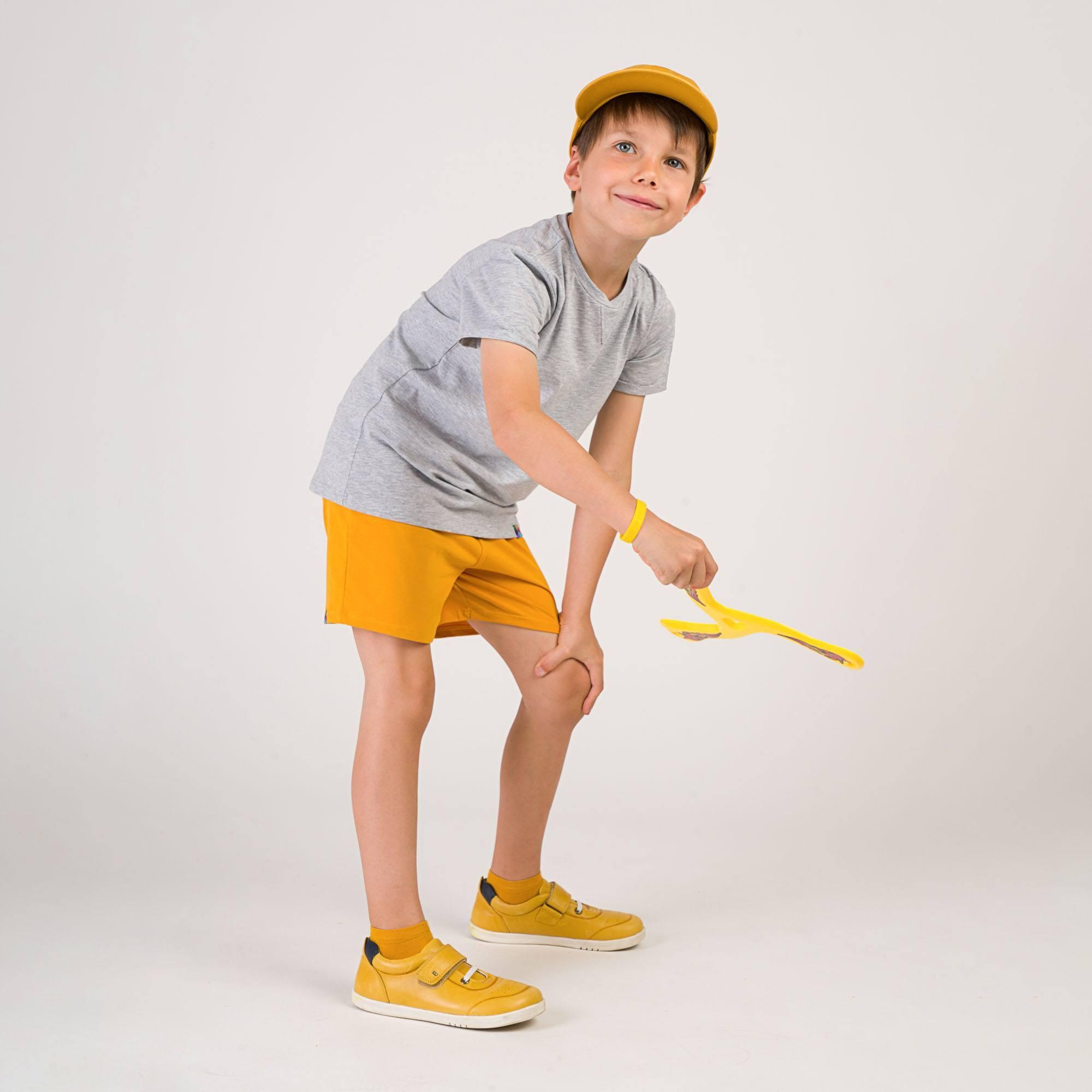 Mustard sweat shorts