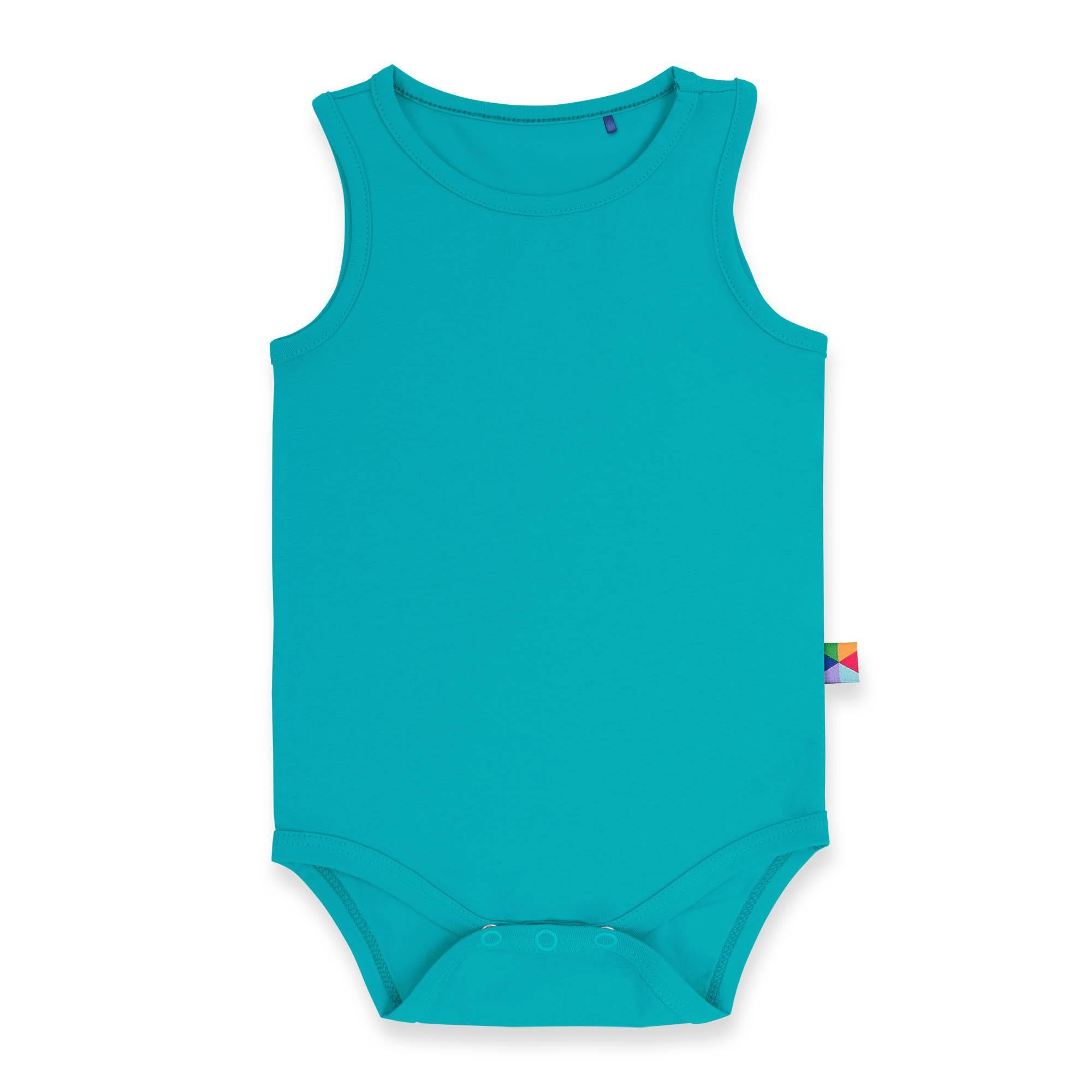 Turquoise sleveless bodysuit