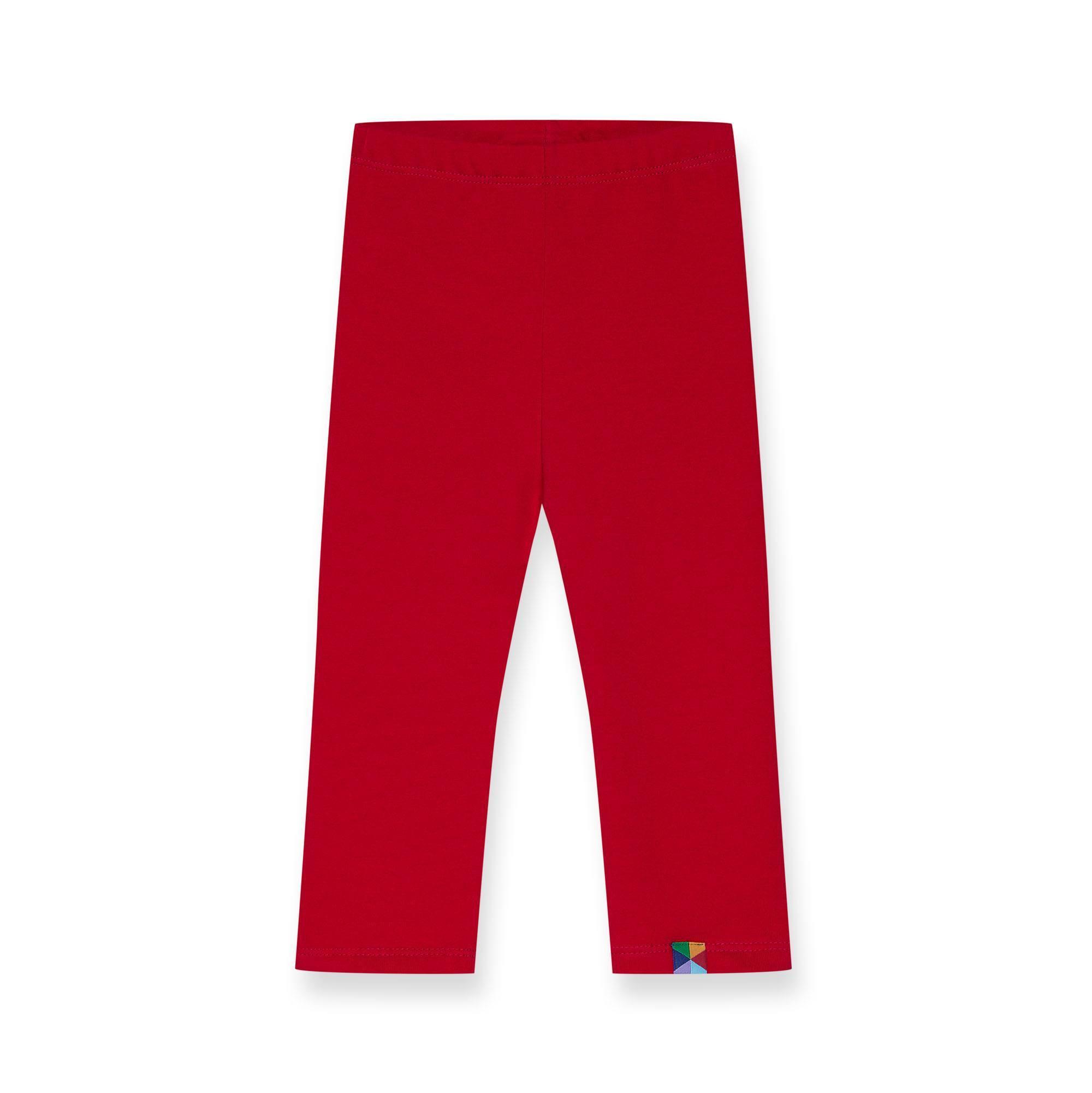 Red fleece-lined leggings Baby