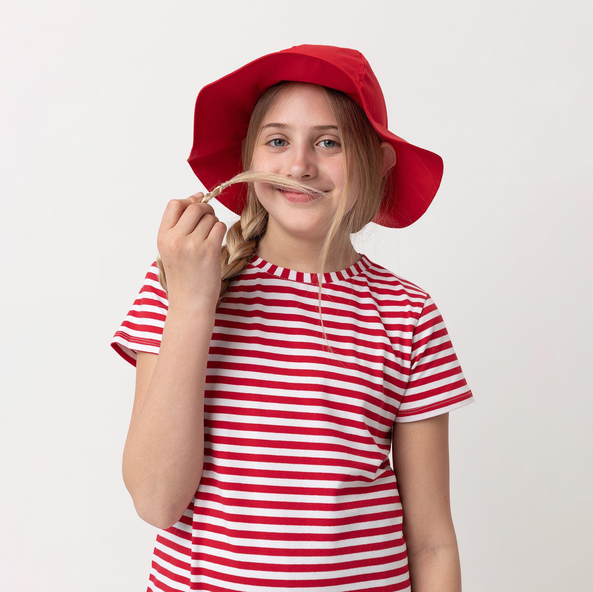 Red stripes frill dress Junior