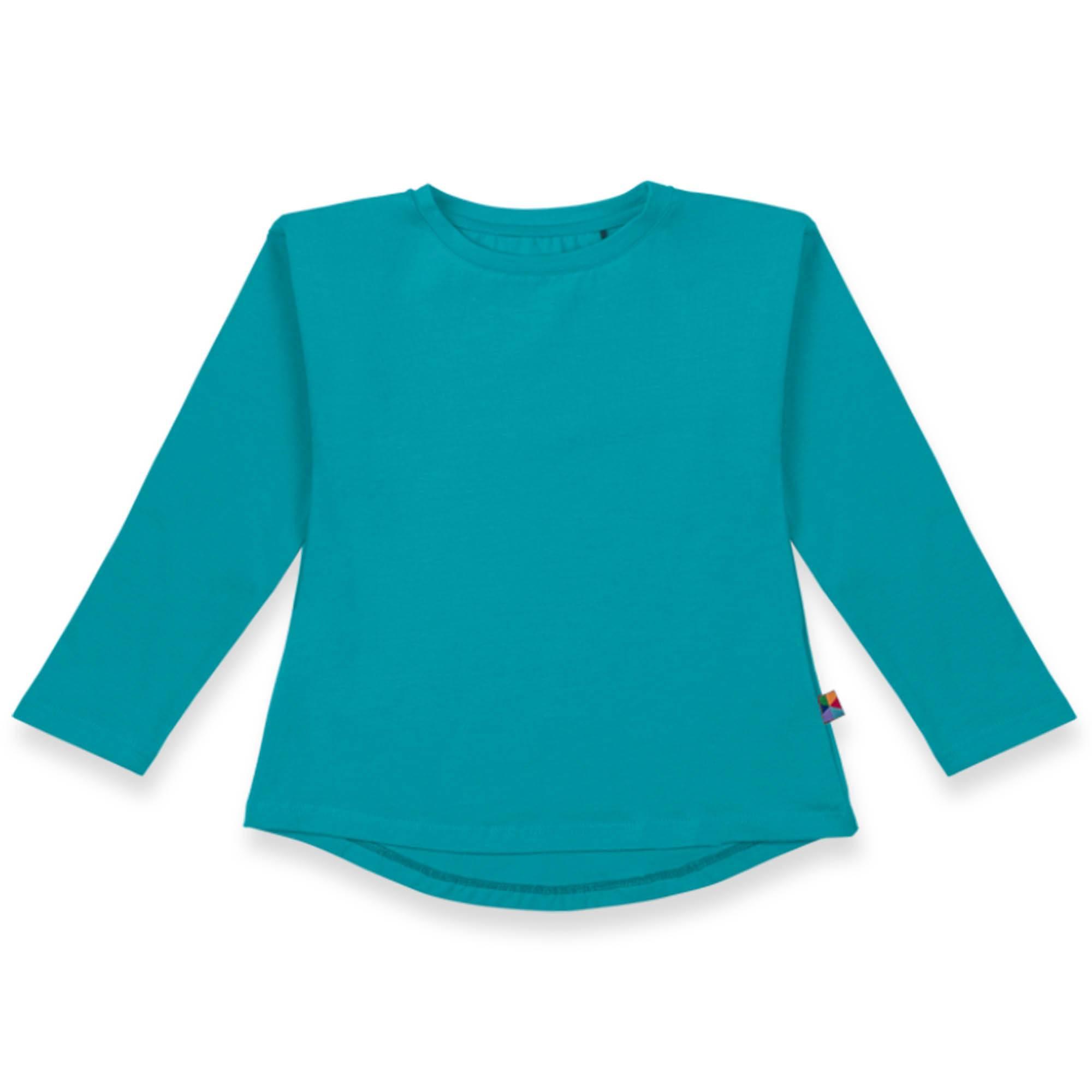 Turquoise high-low hem shirt