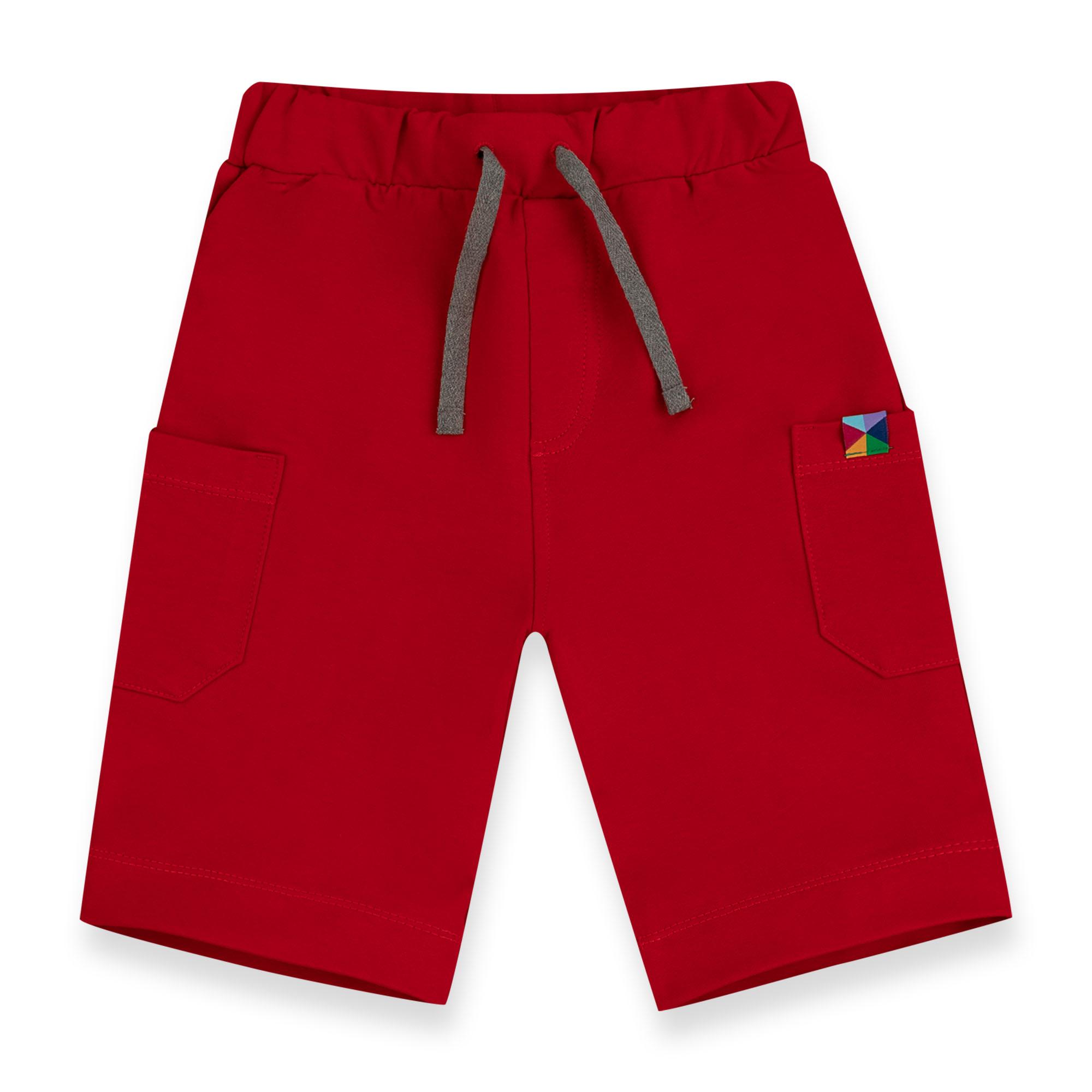 Red cargo shorts