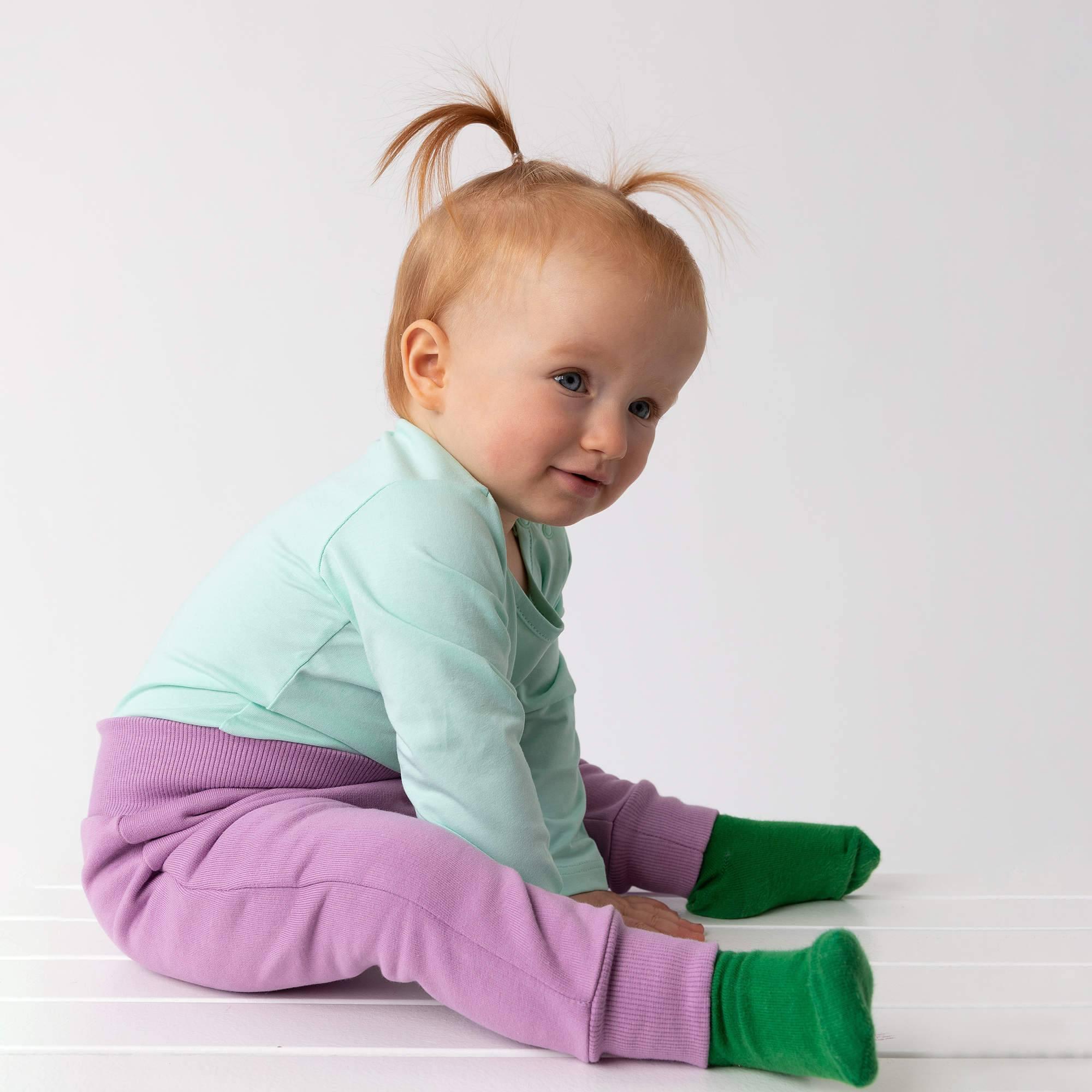 Mint long sleeve bodysuit