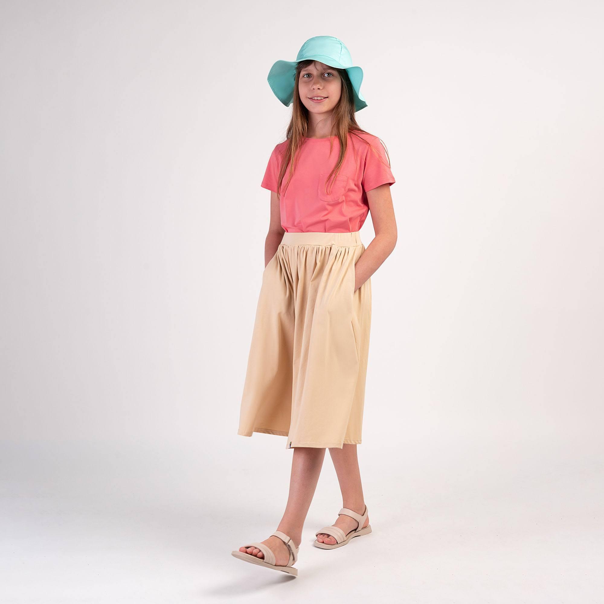 Beige midi skirt with pockets Junior