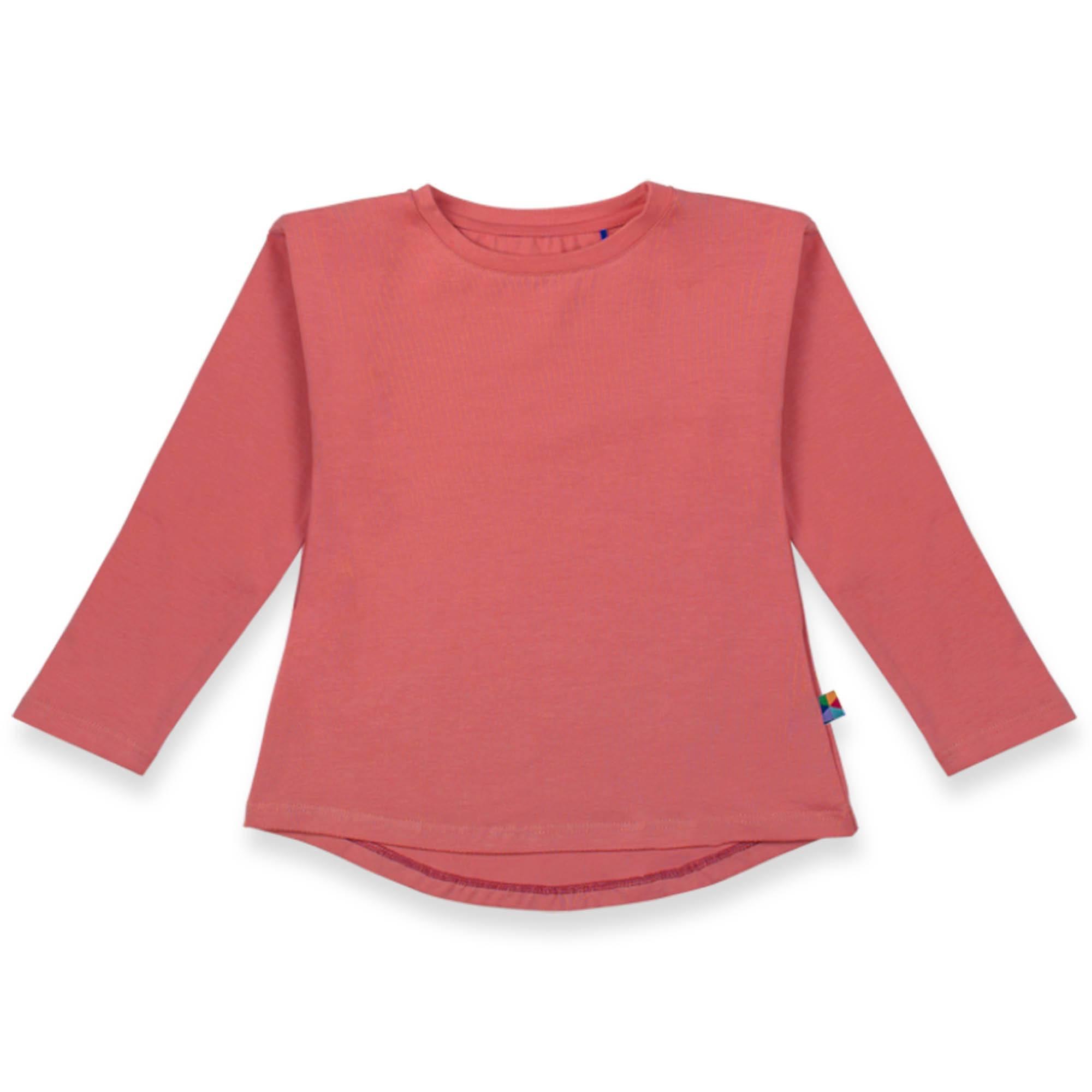 Coral high-low hem shirt