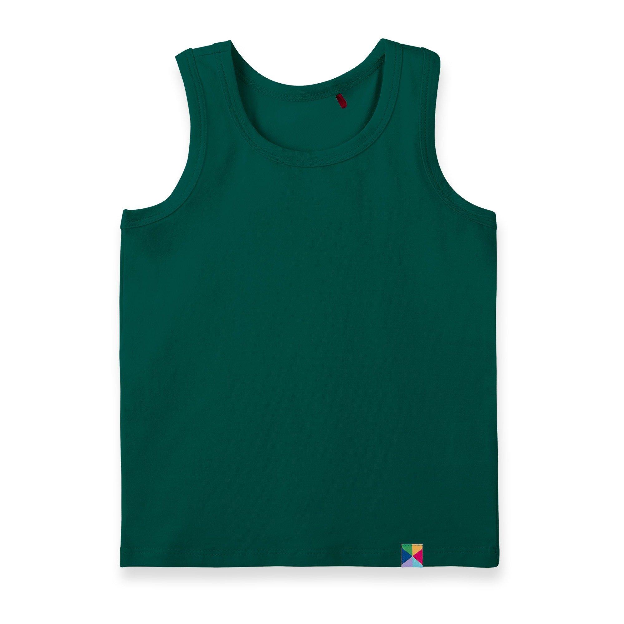 Bottle-green tank top