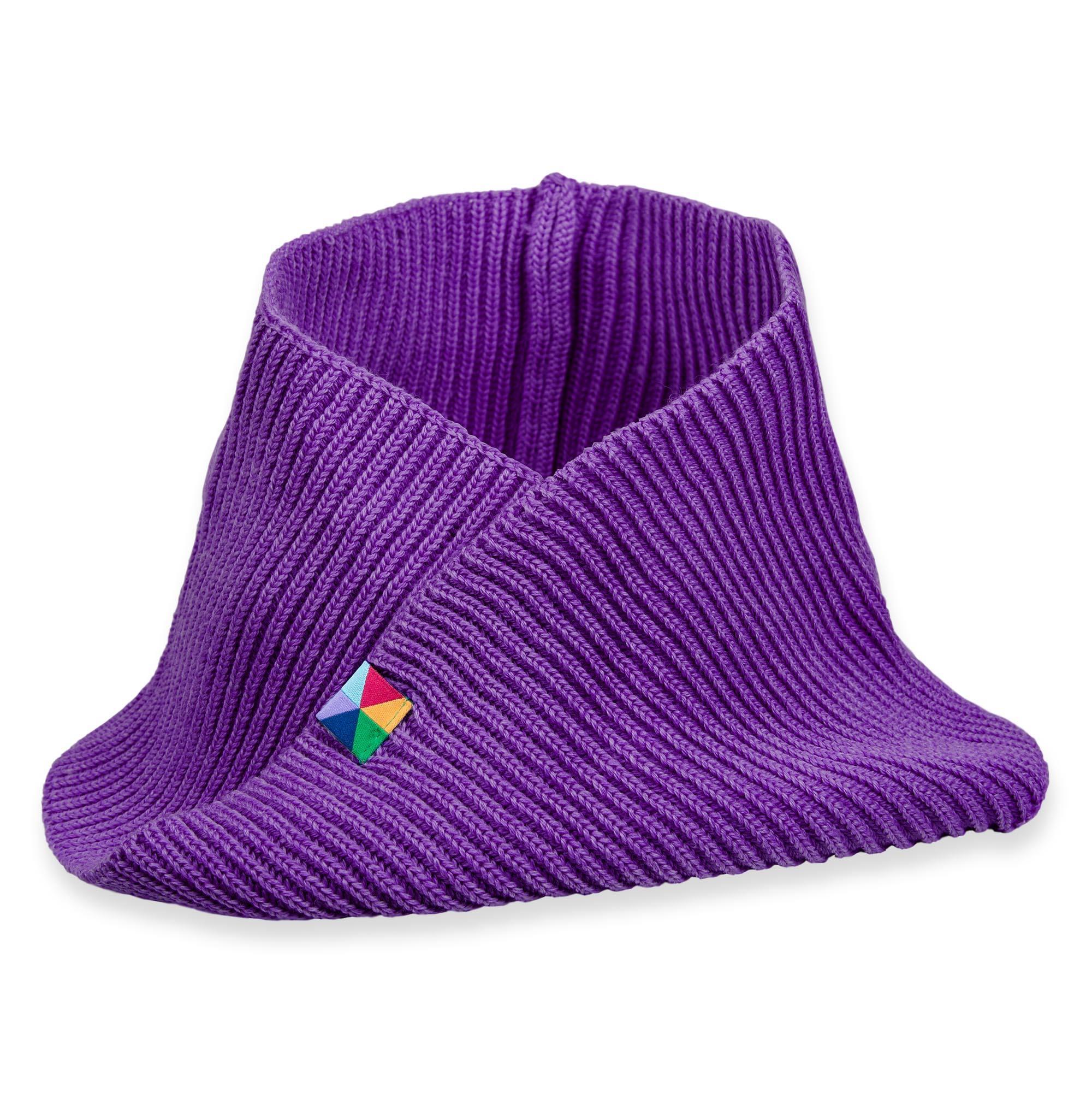 Violet merino wool neck warmer kids