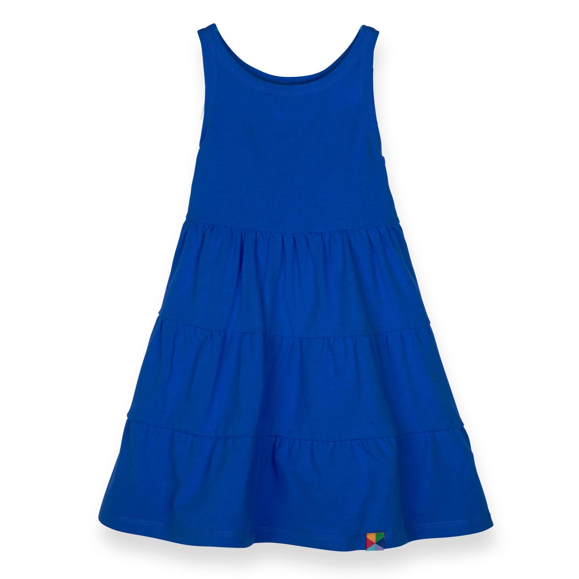 Blue sleeveless dress