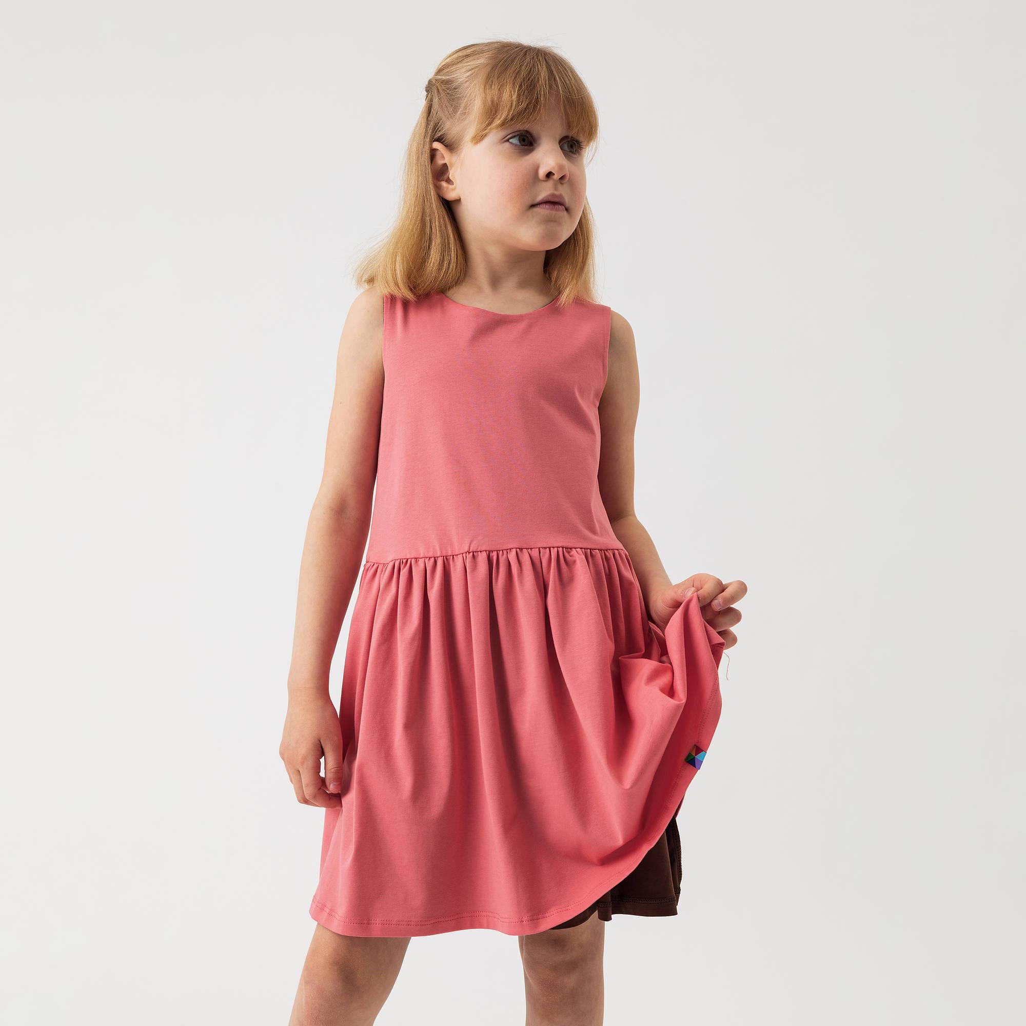 Coral - brown reversible dress