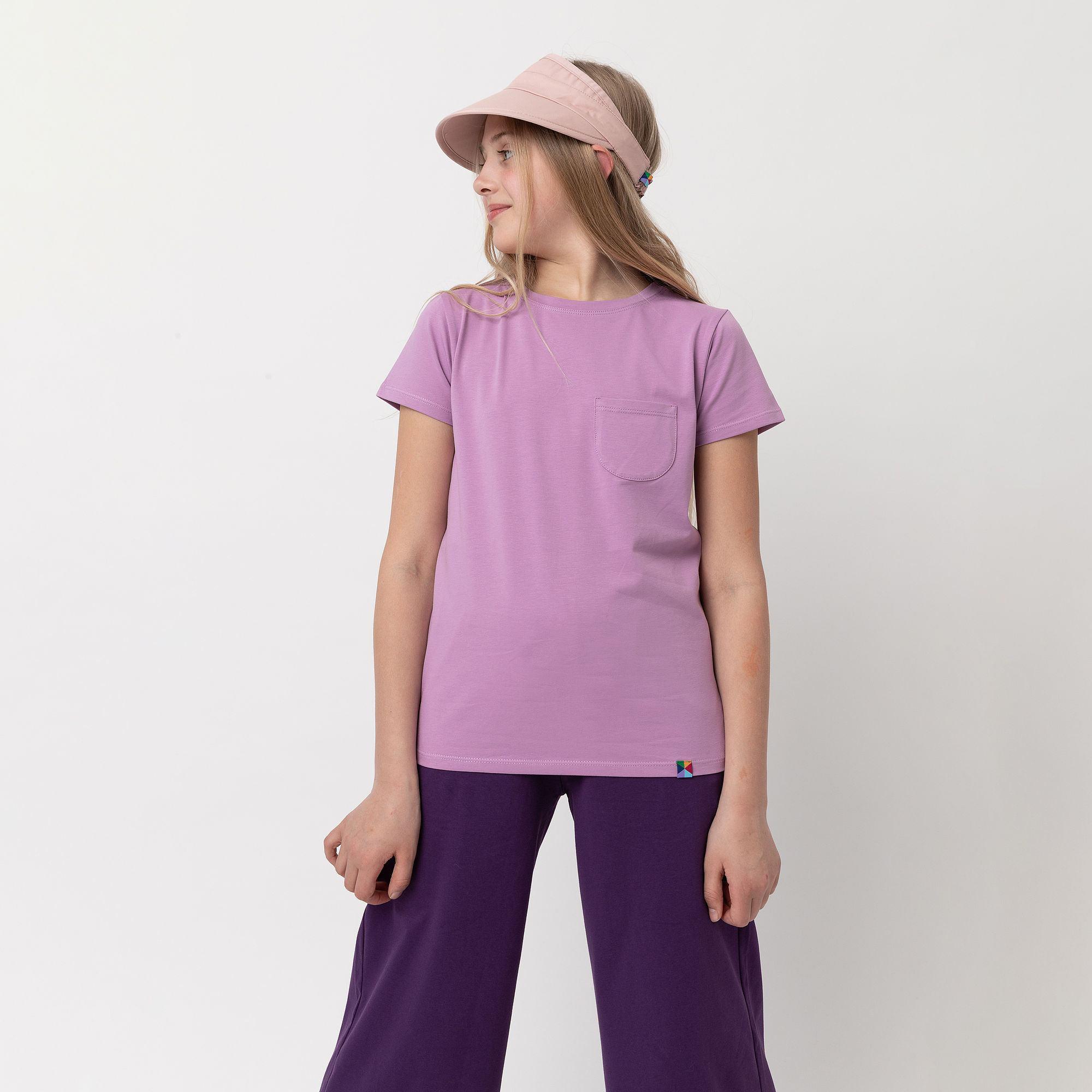 Light purple T-shirt with a pocket Junior