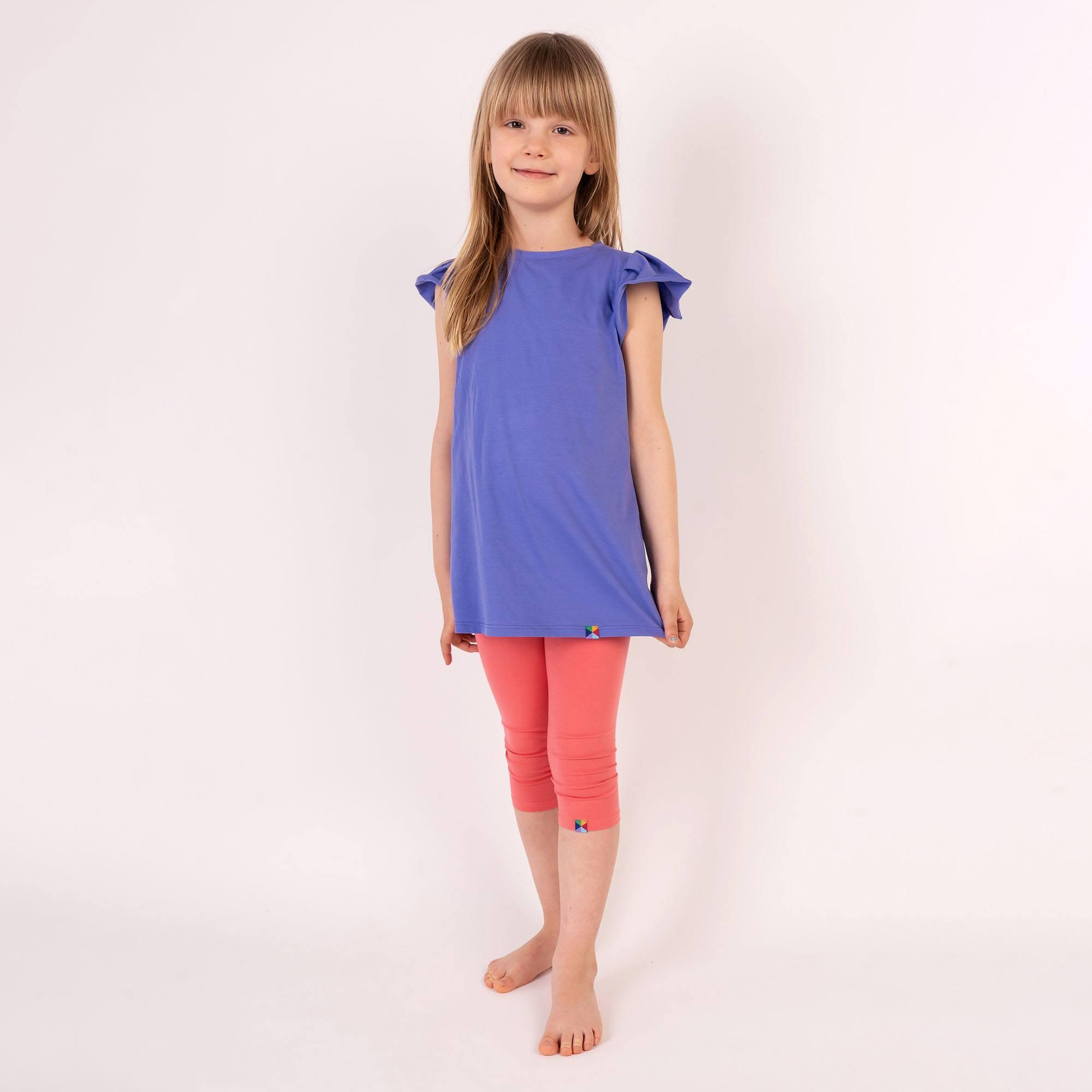 Very peri short butterfly sleeve tunic