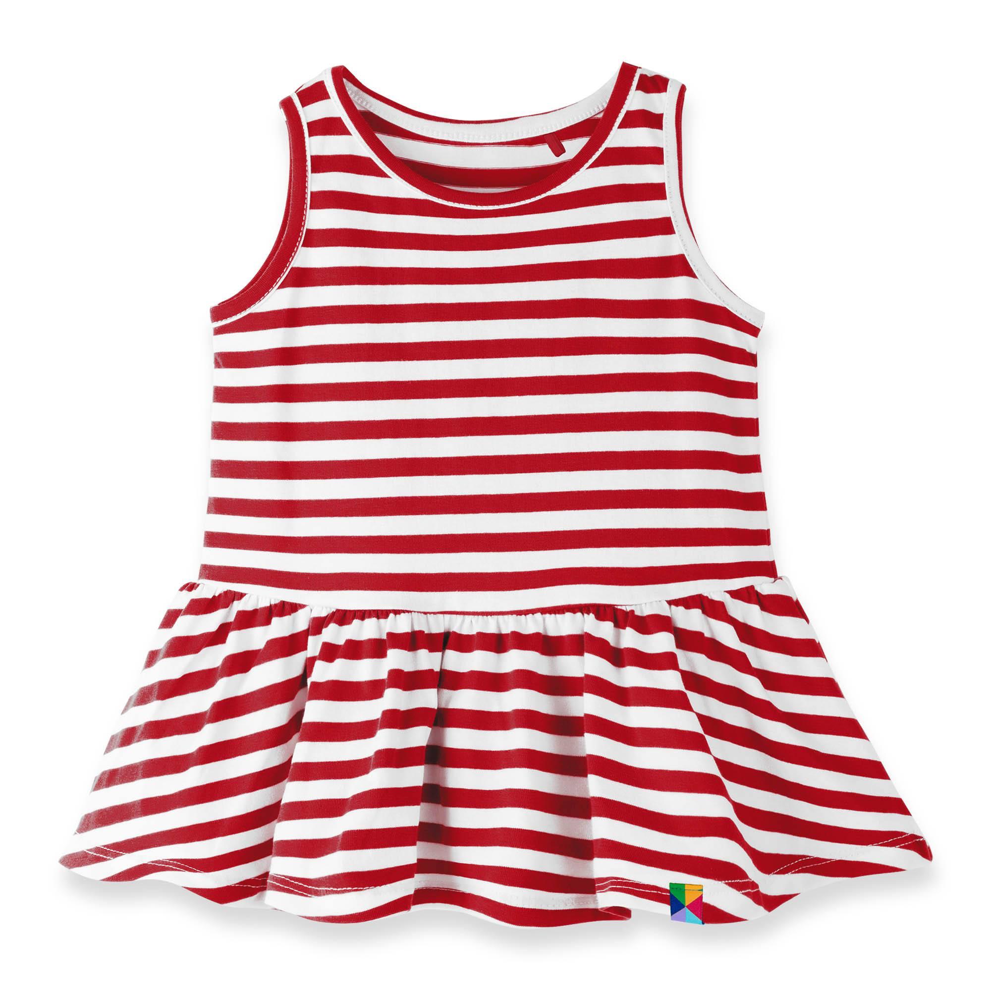 Red stripes sleeveless dress