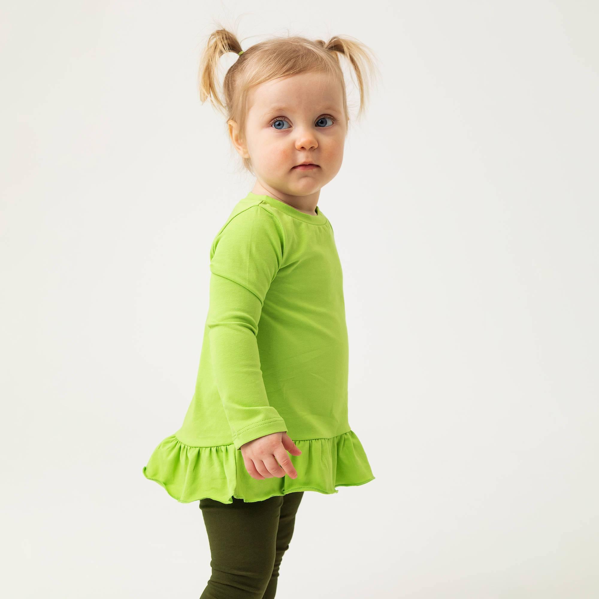 Lime green ruffle blouse Baby