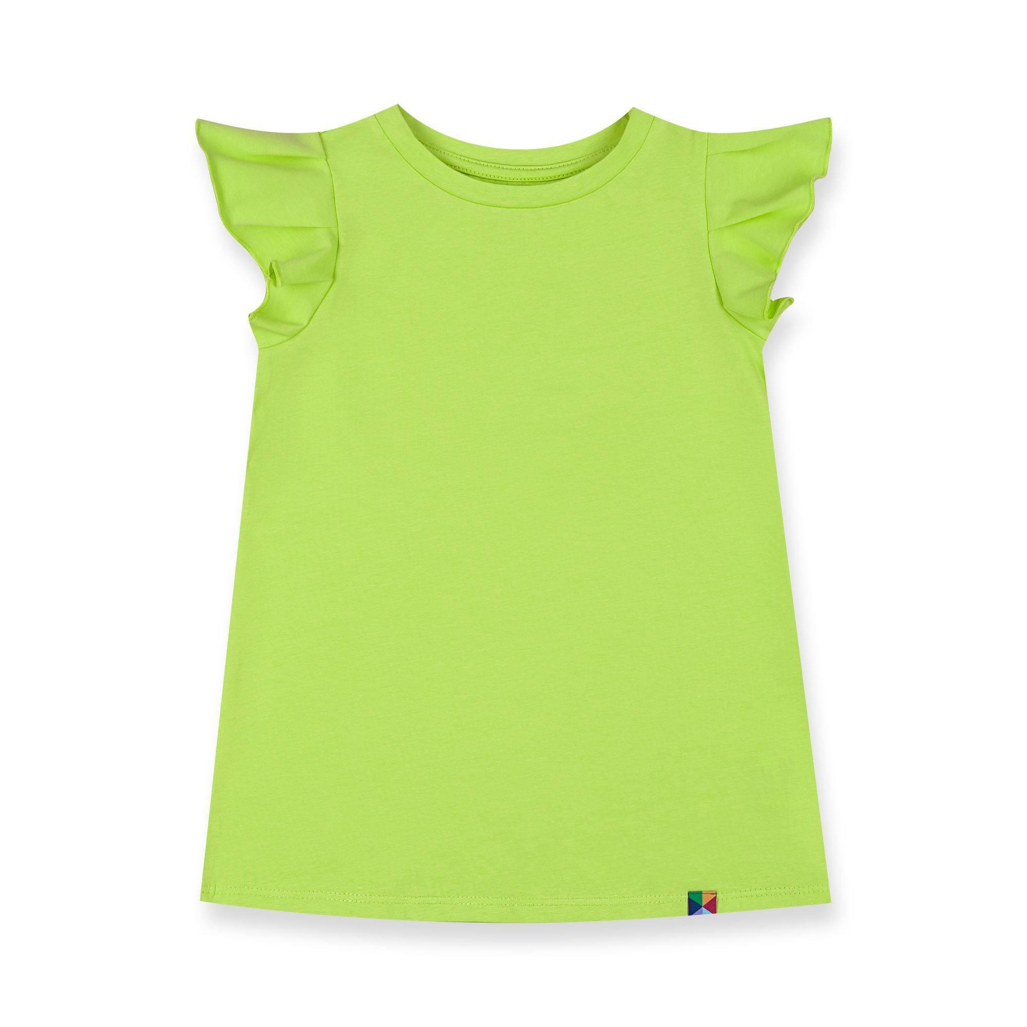 Lime green short butterfly sleeve tunic Baby