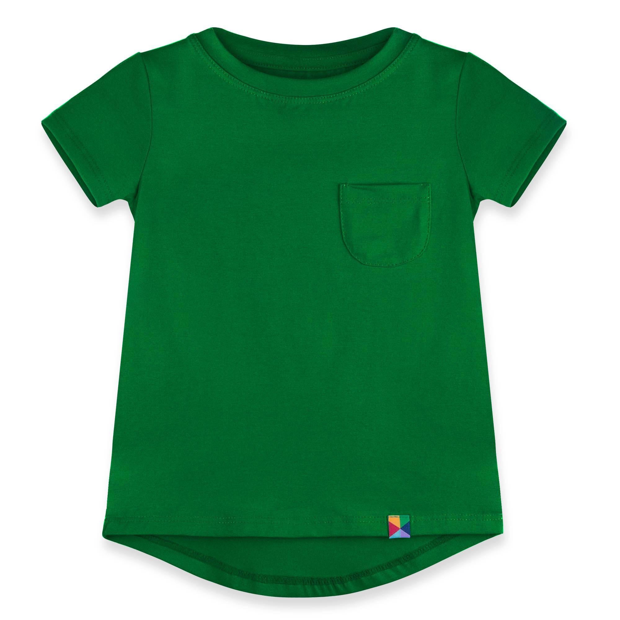 Green T-shirt with pocket