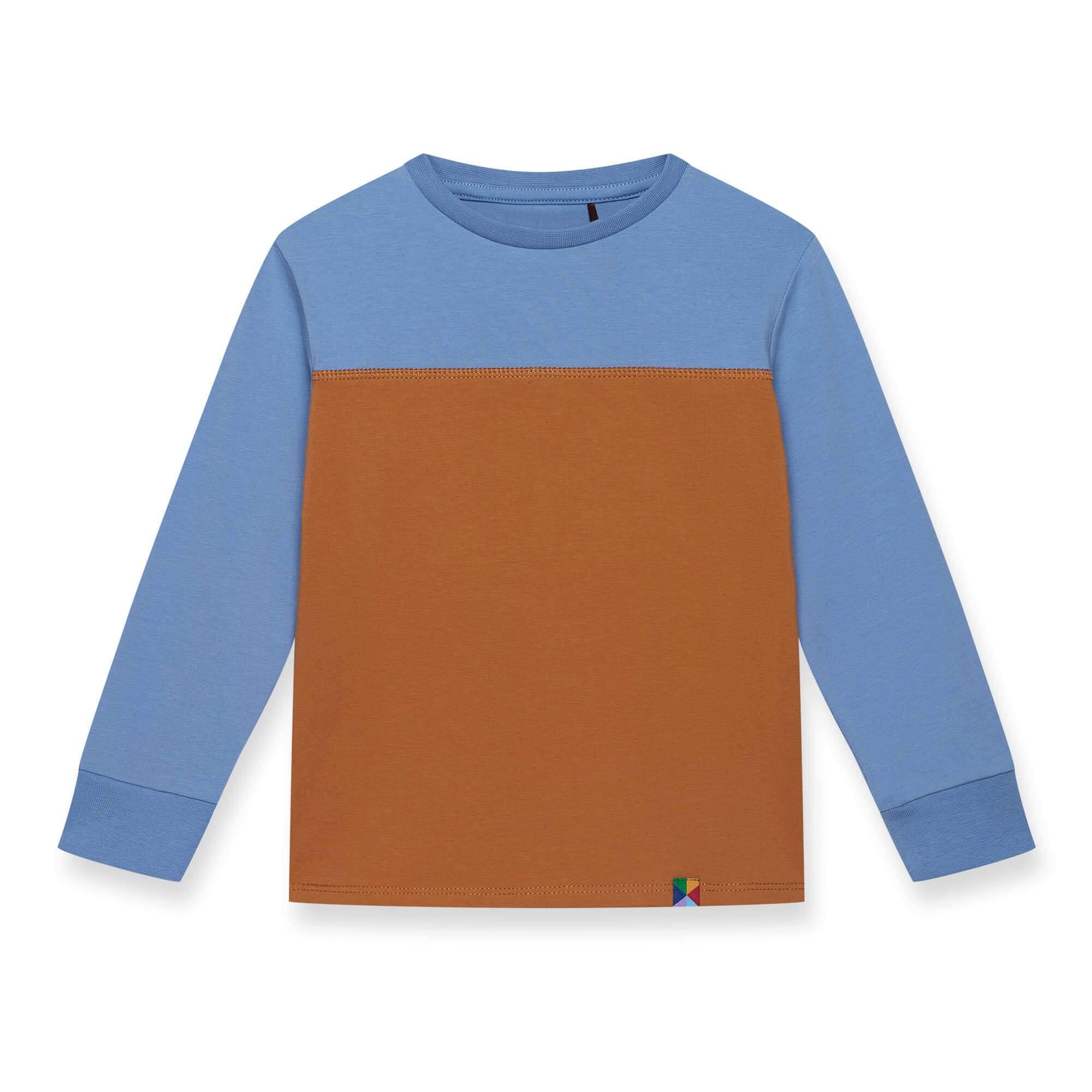 Sky blue - caramel two-colour shirt