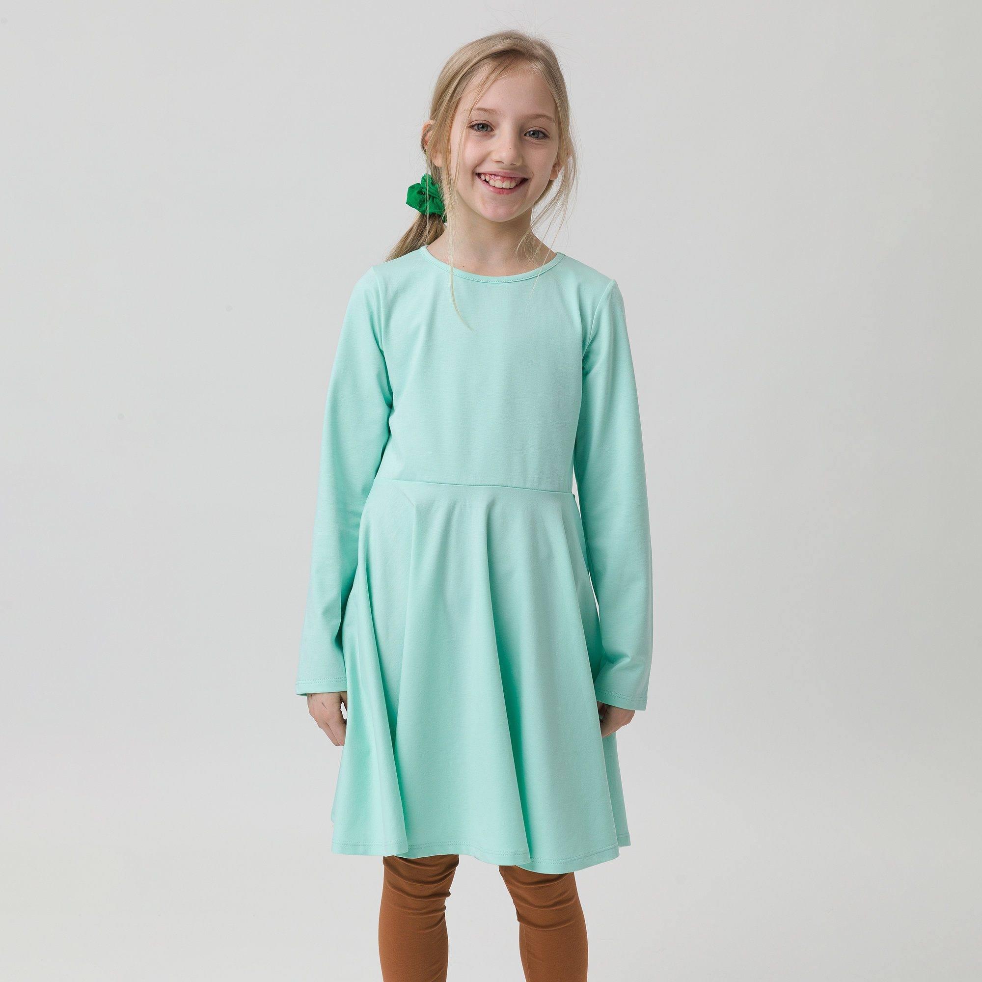 Mint long sleeve dress