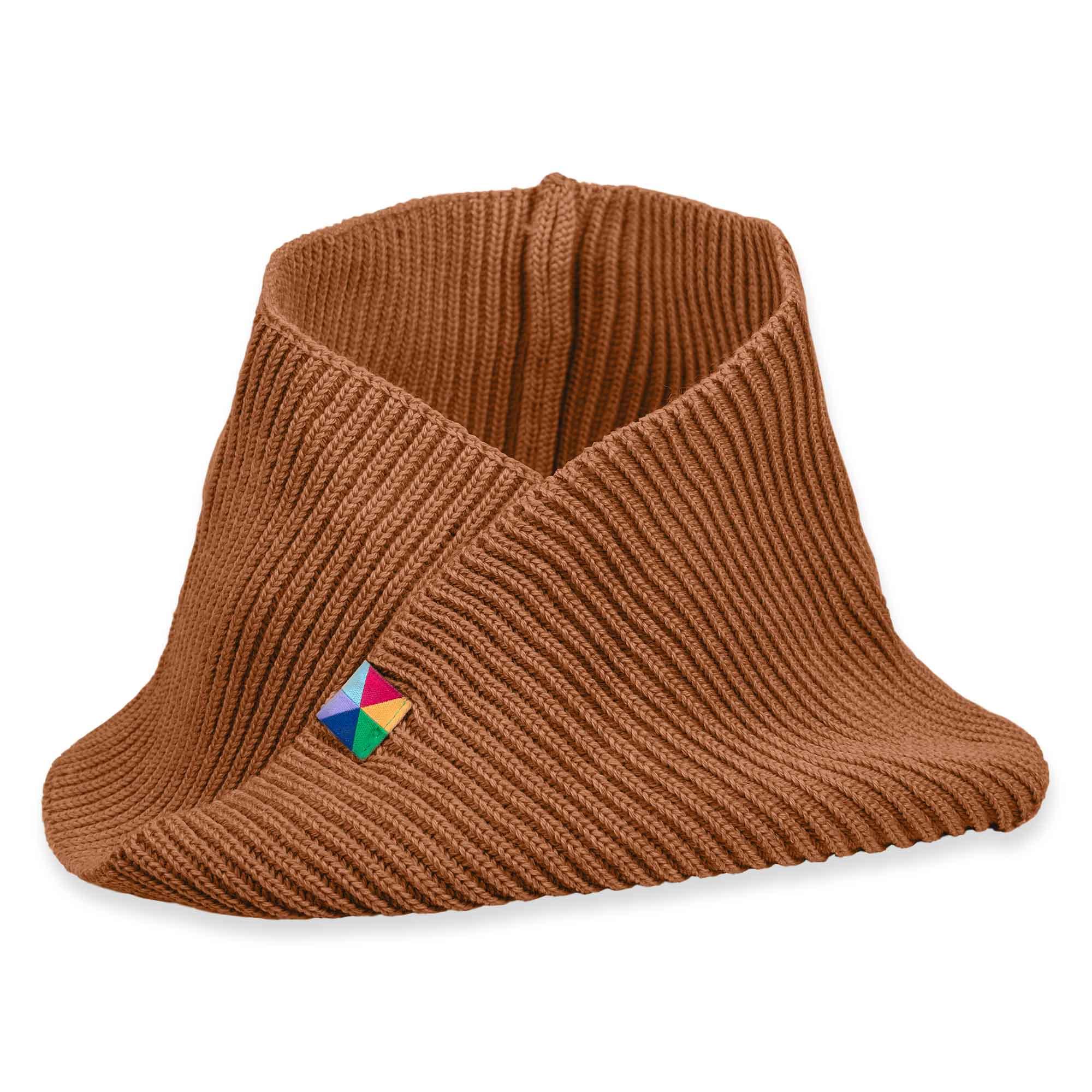 Caramel merino wool neck warmer kids