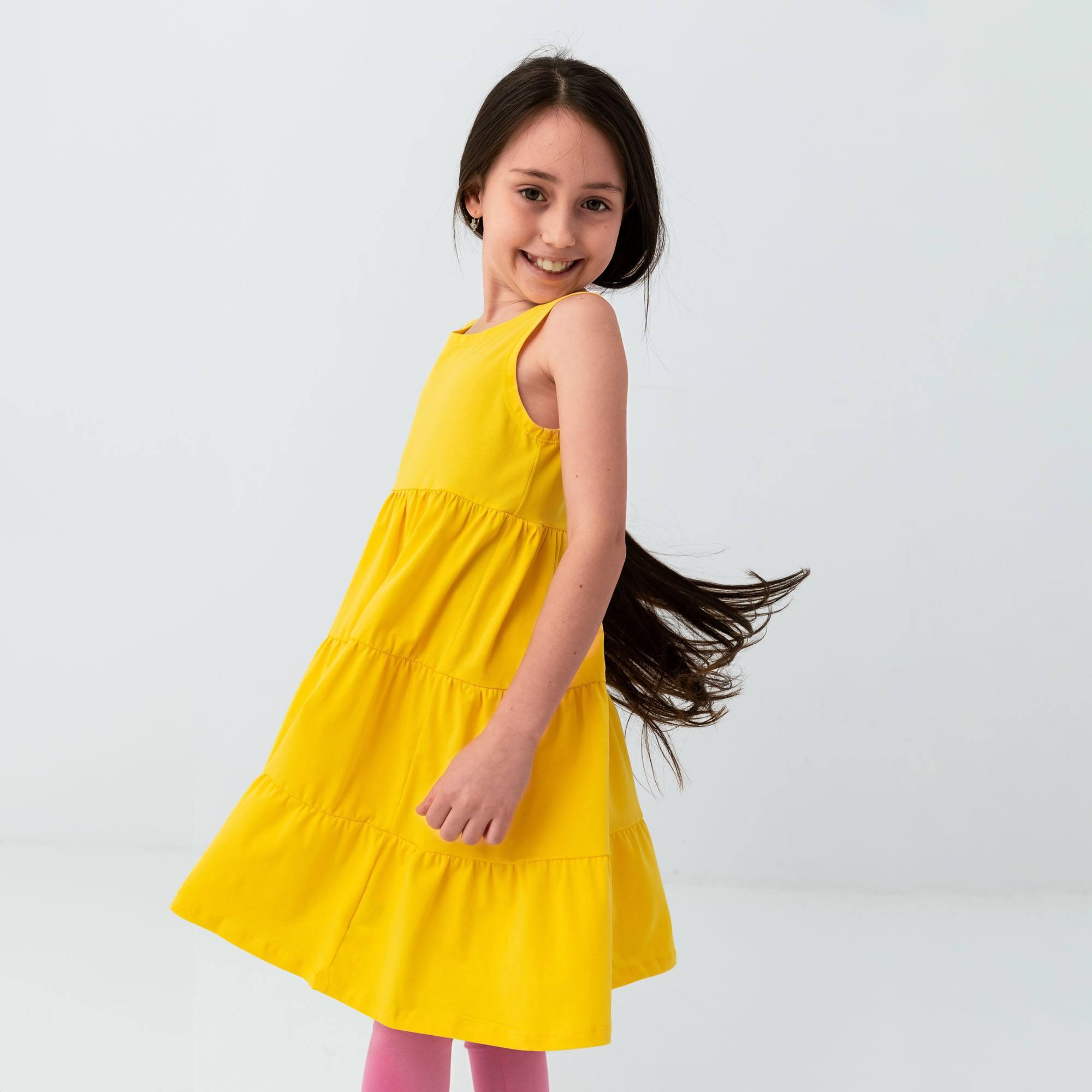 Yellow sleeveless dress