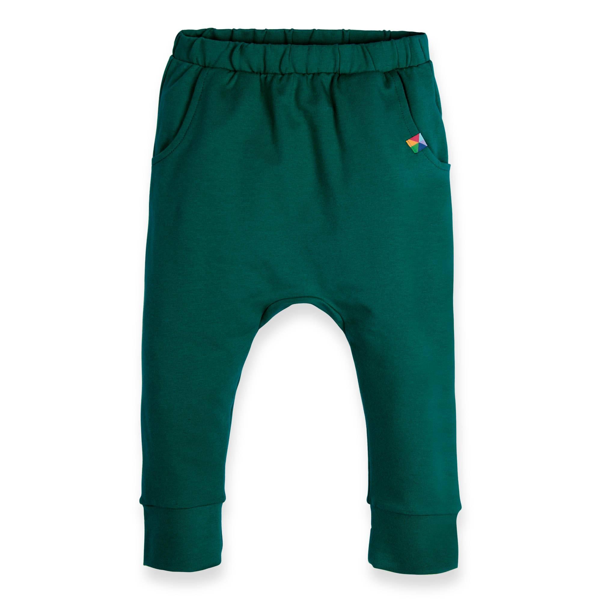 Bottle-green baggy pants