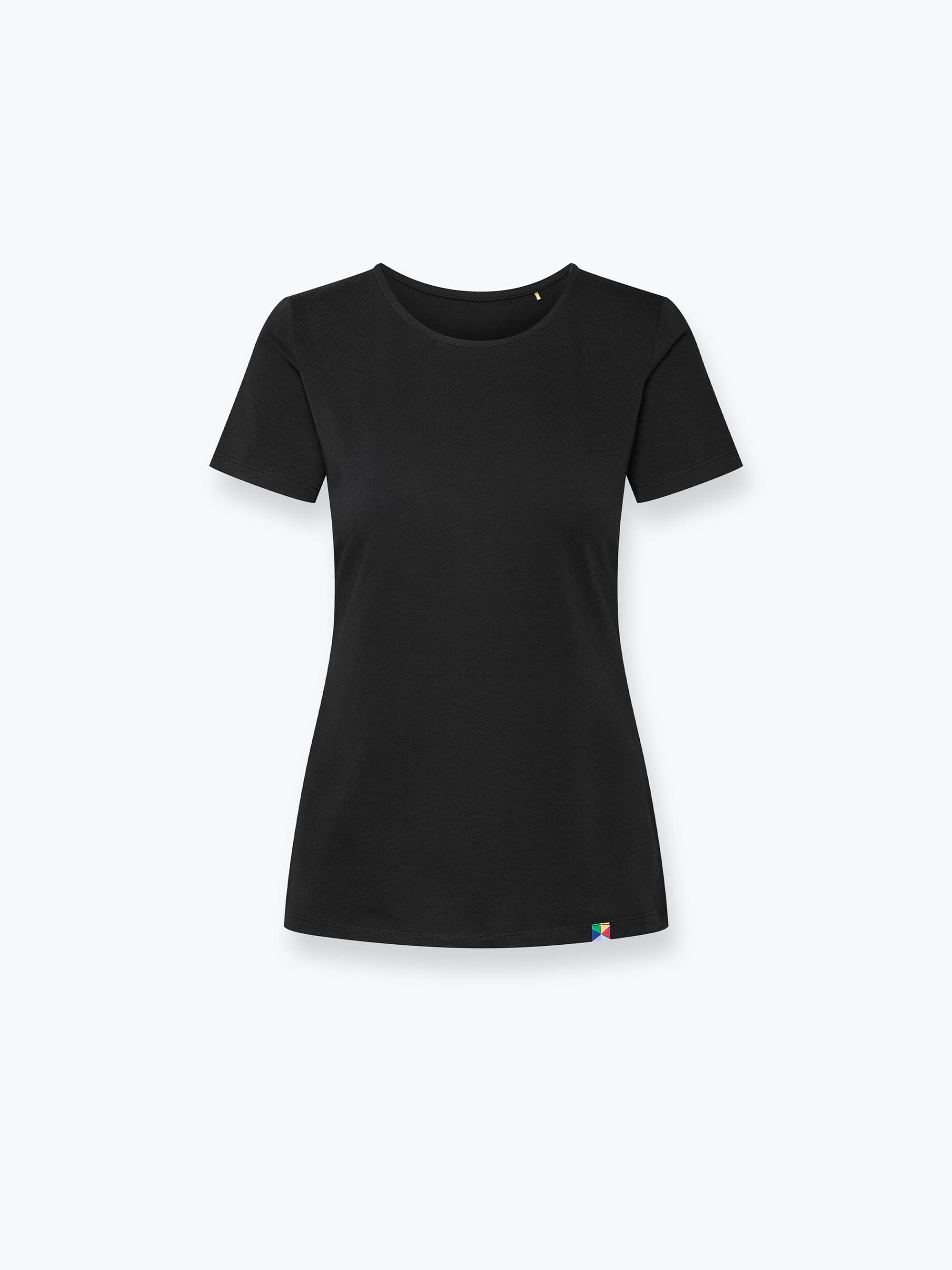 Black crew neck shirt Women