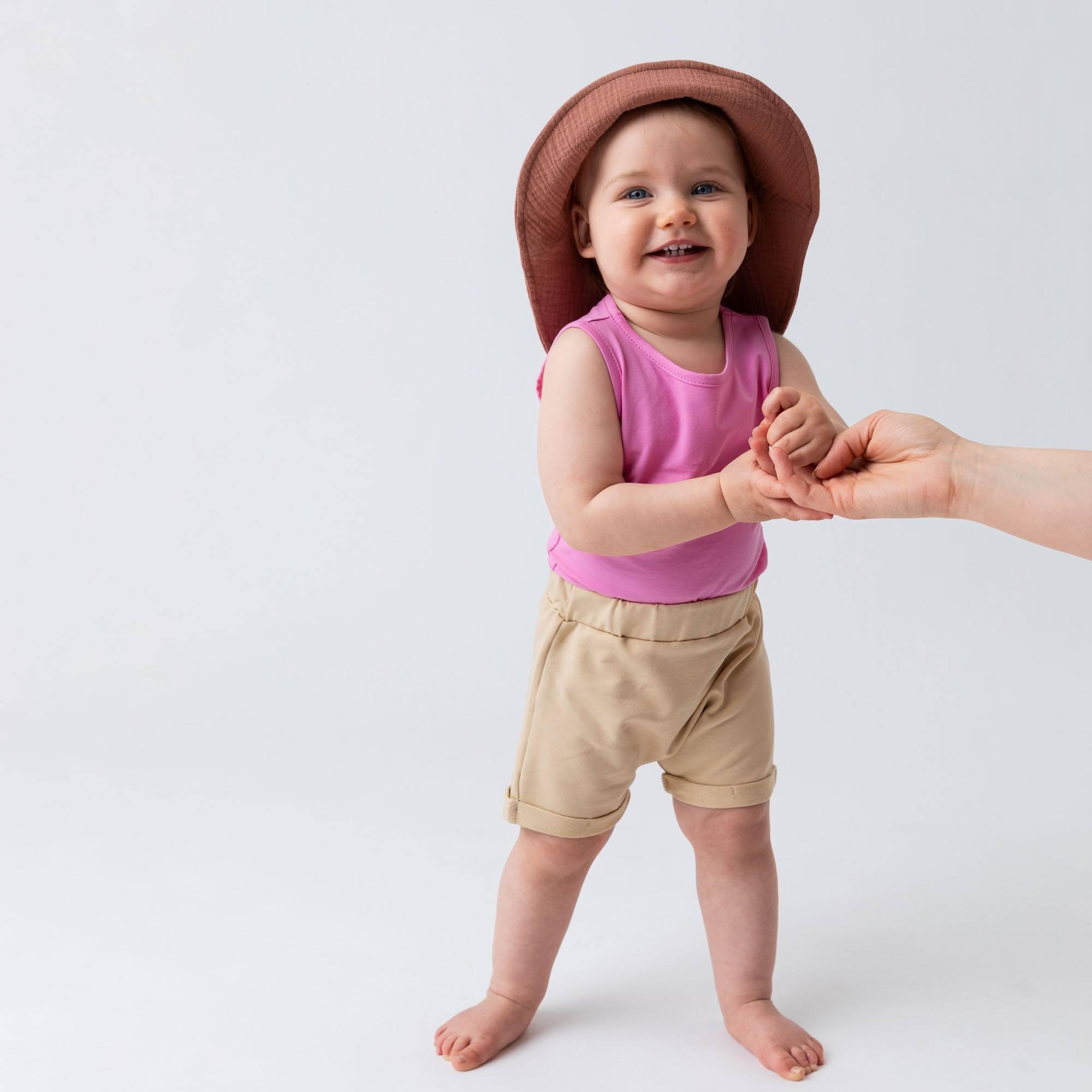 Caramel muslin hat Baby