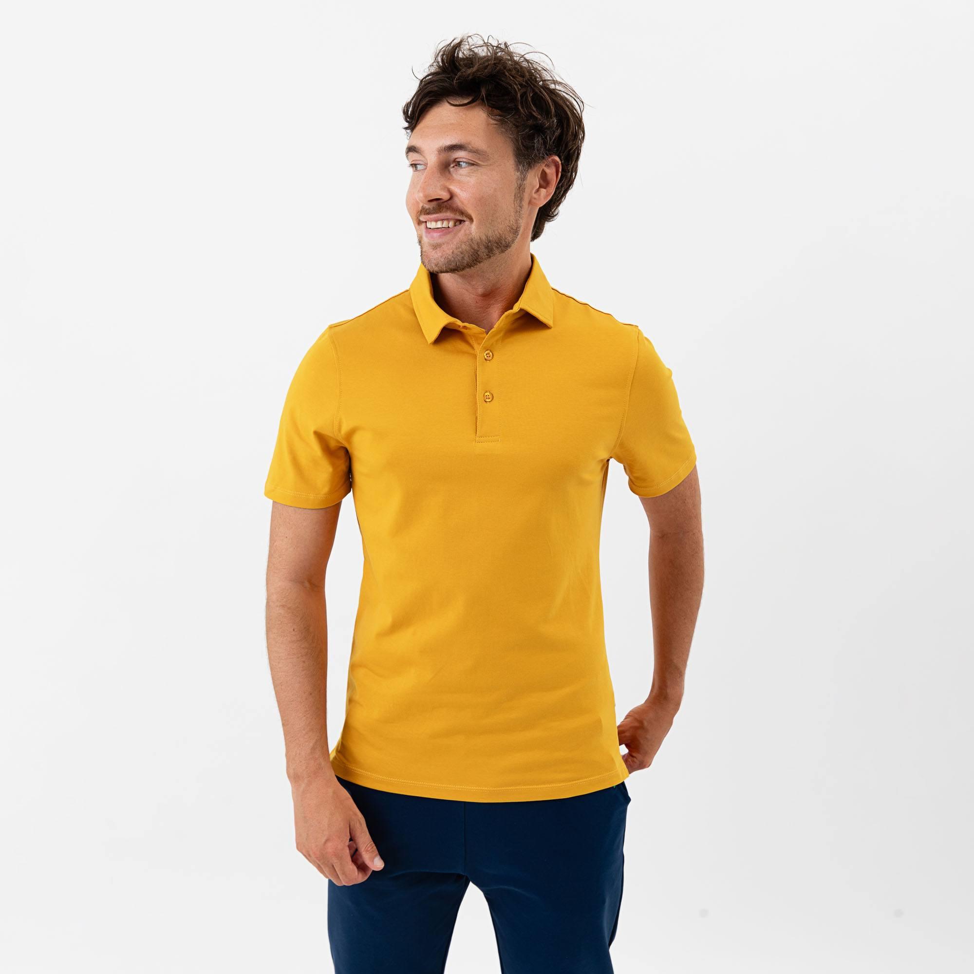 Mustard polo shirt Men