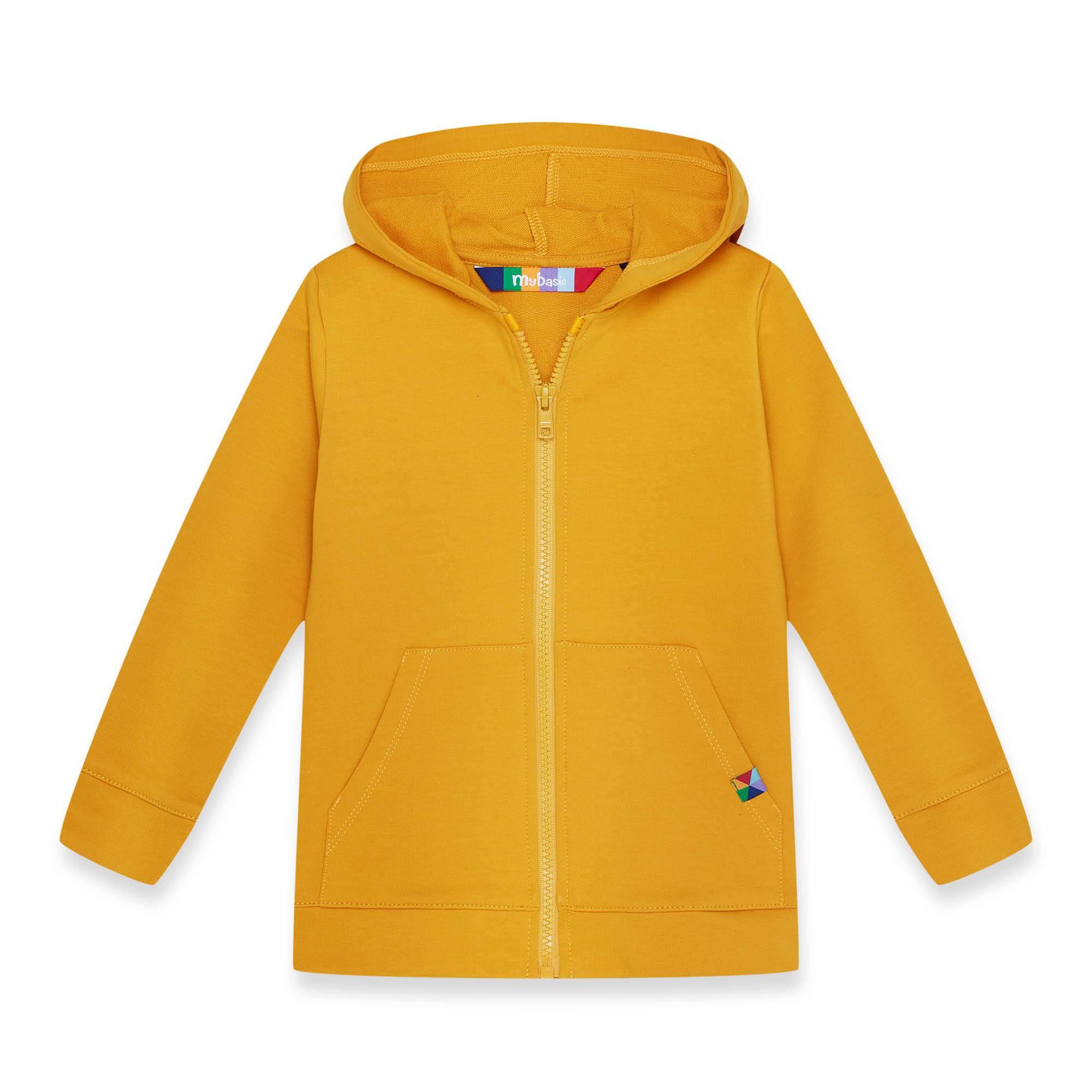 Mustard zip-up hoodie Junior