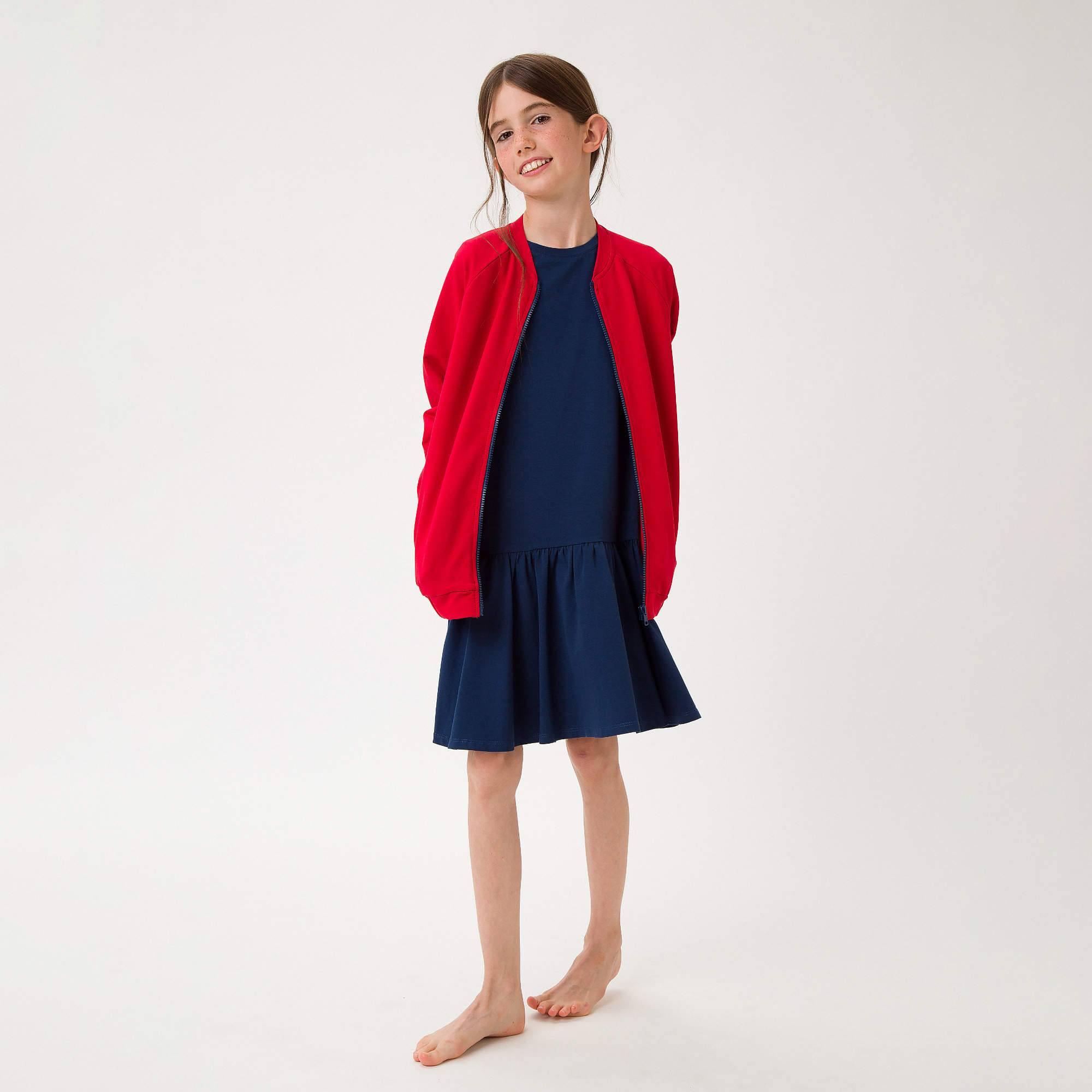 Red zip-up sweatshirt Junior