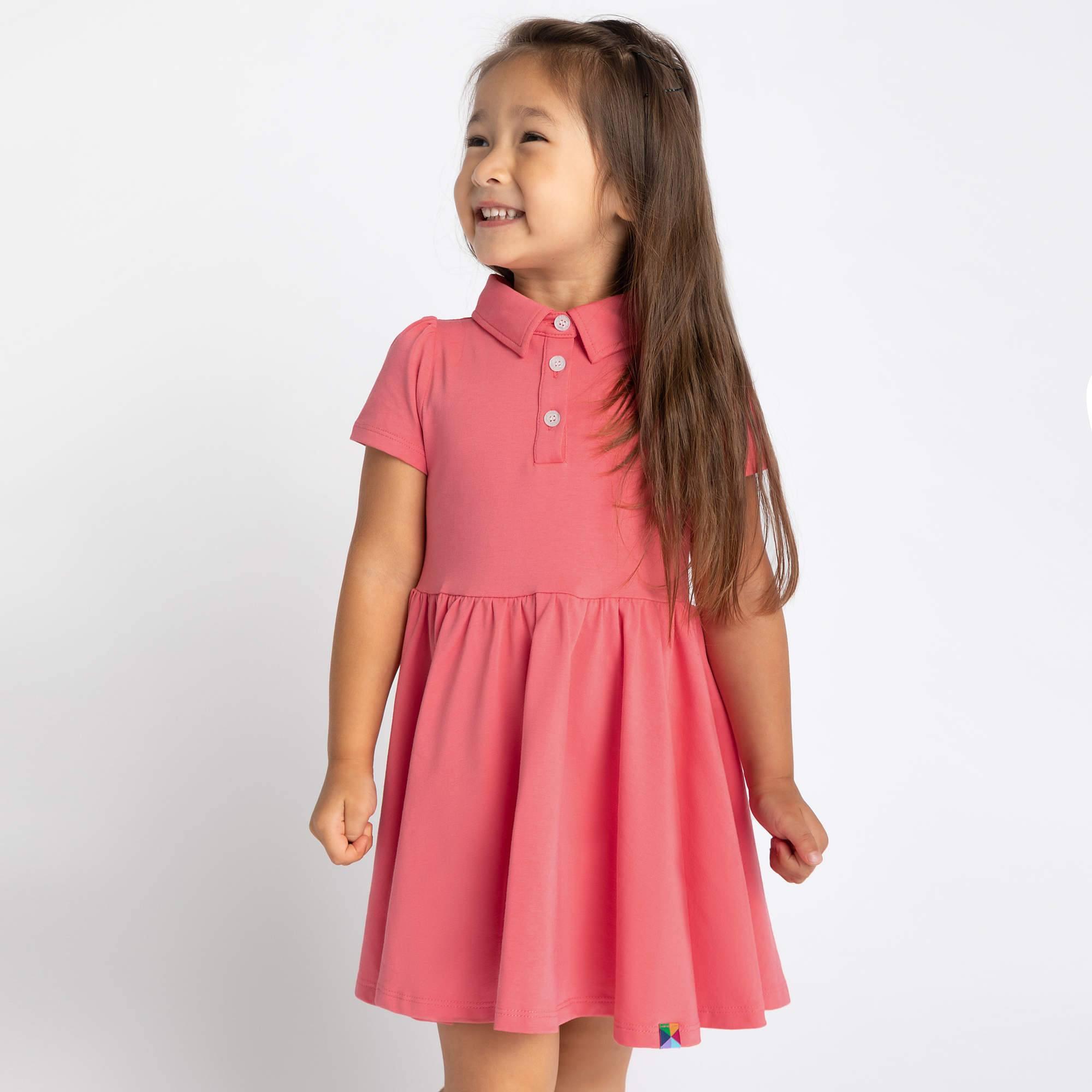 Coral polo dress