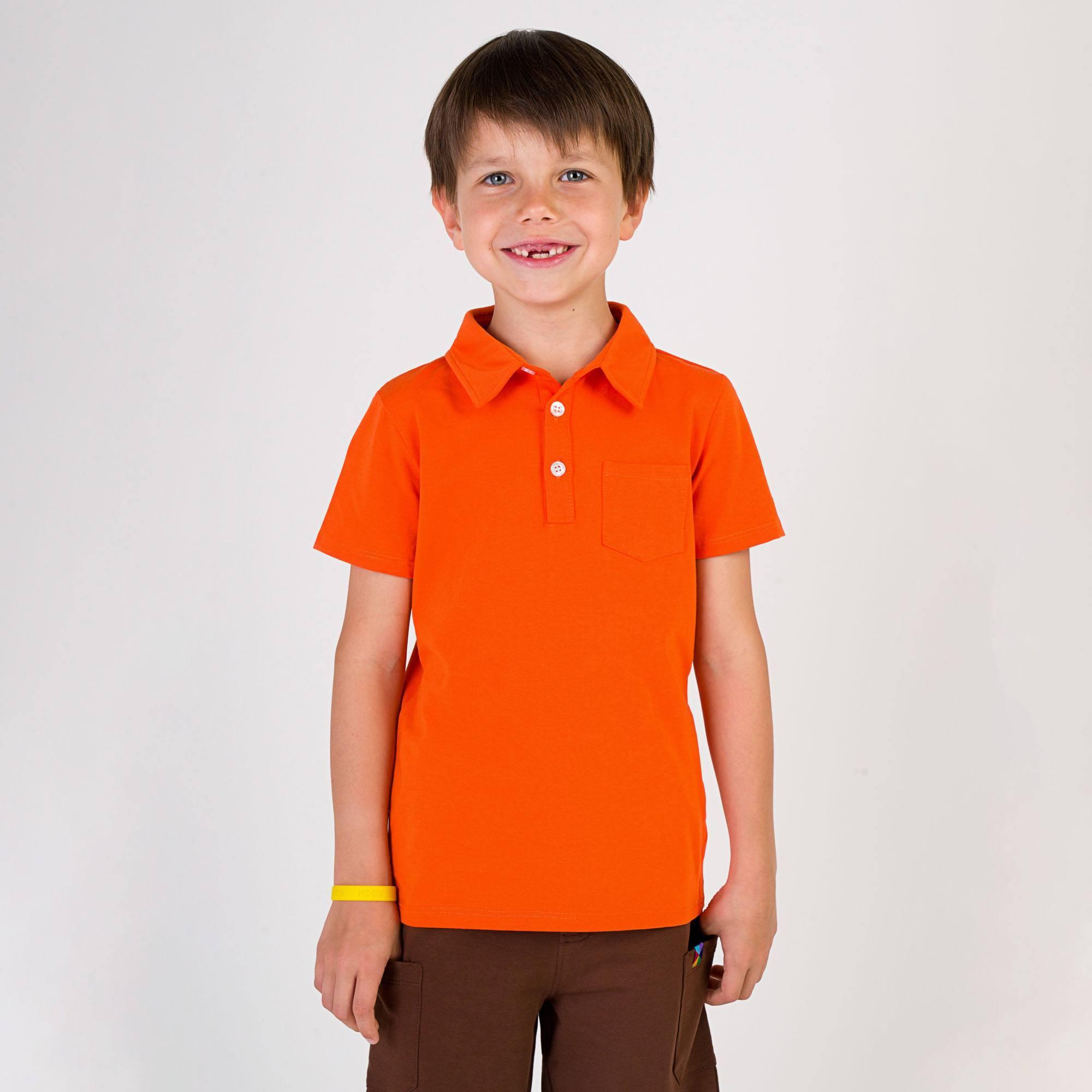 Orange polo T-shirt